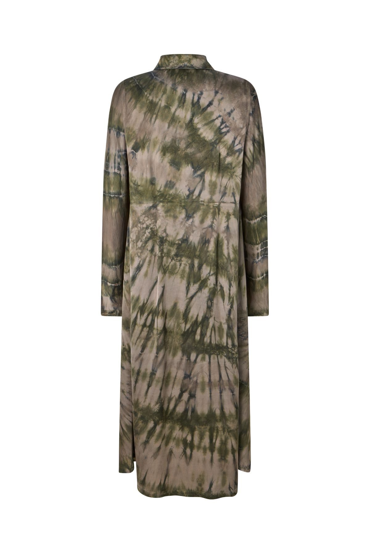 Vija - Lava button dress I Grey green combo 5 - Rabens Saloner - DK