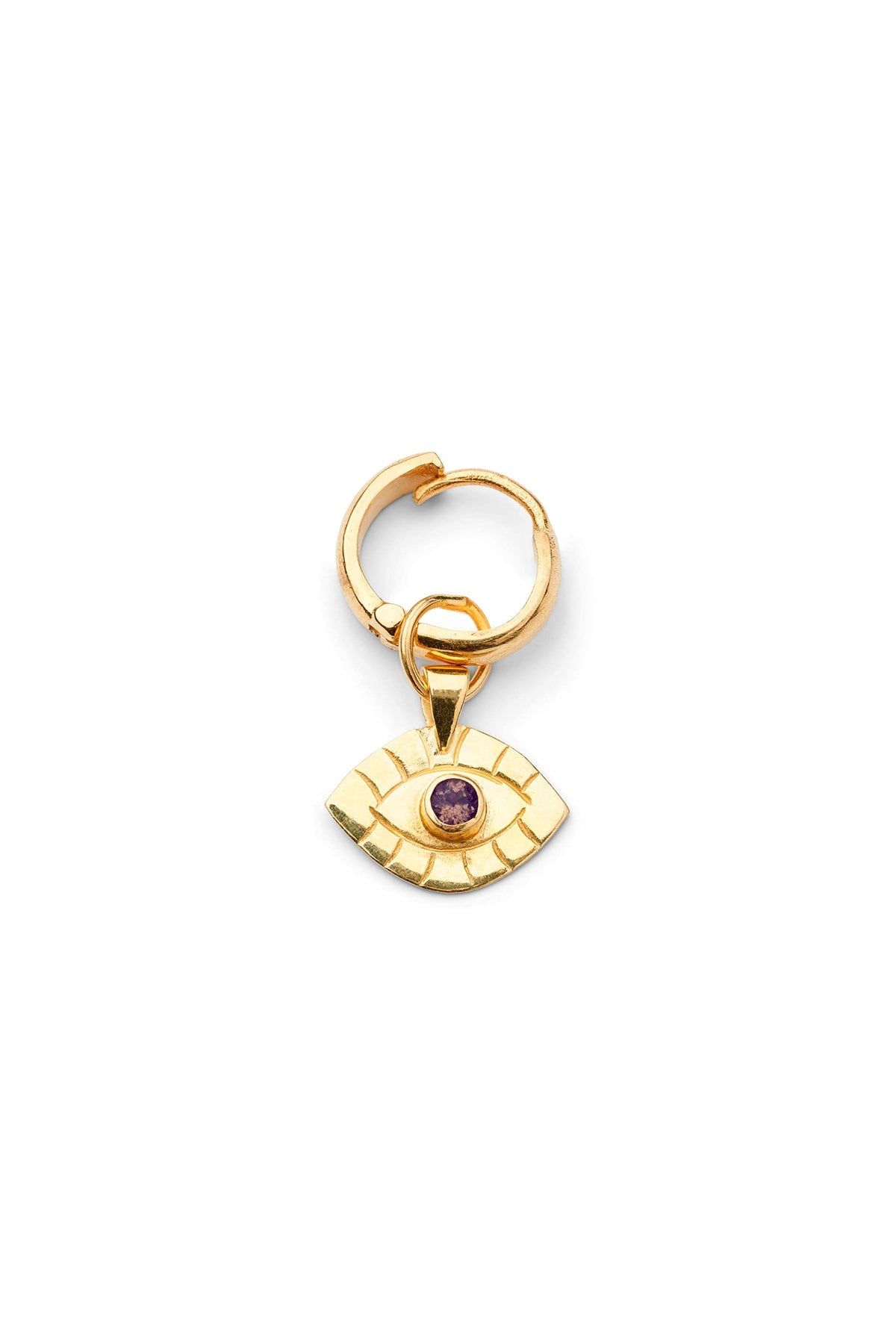 Nafsu - Eye hoop I Purple stone Purple stone O/S 1 - Rabens Saloner - DK
