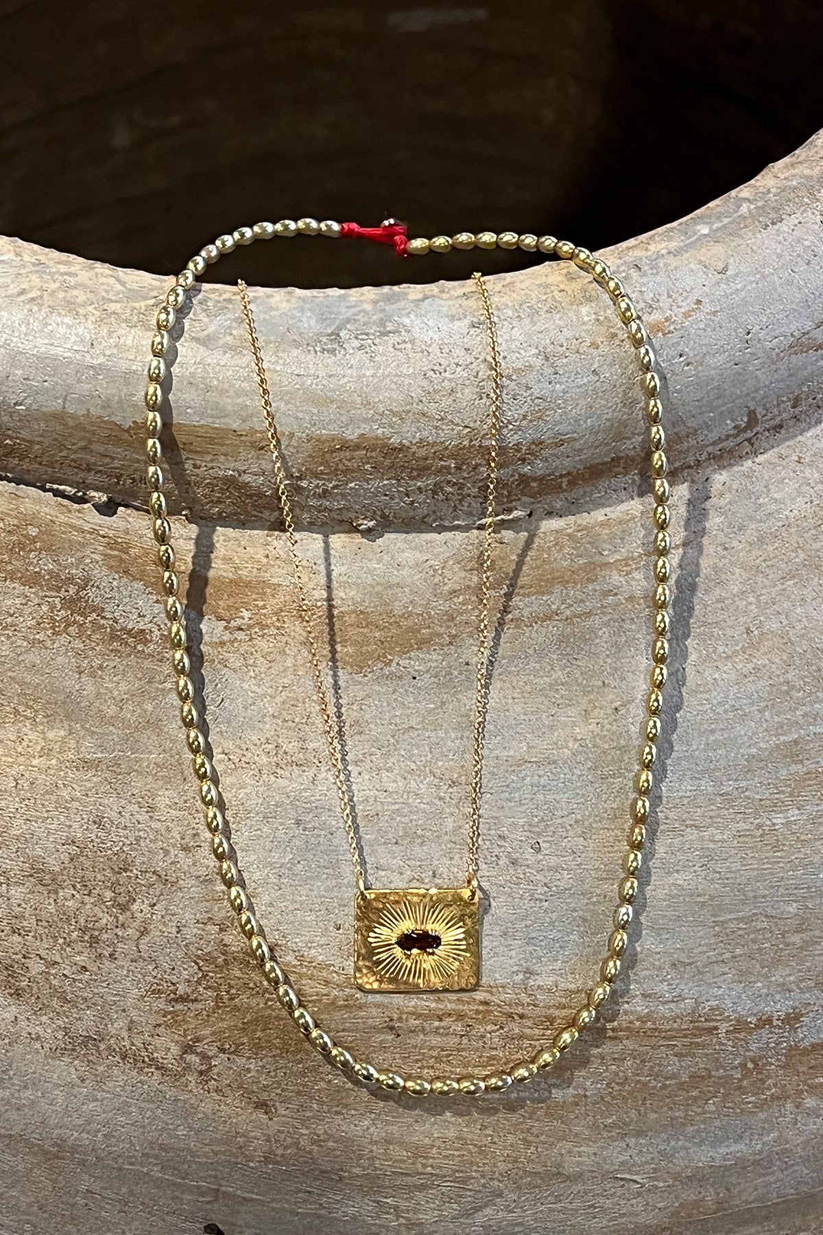 Rice Bead Necklace - Nafsu I Gold 4 - Rabens Saloner - DK