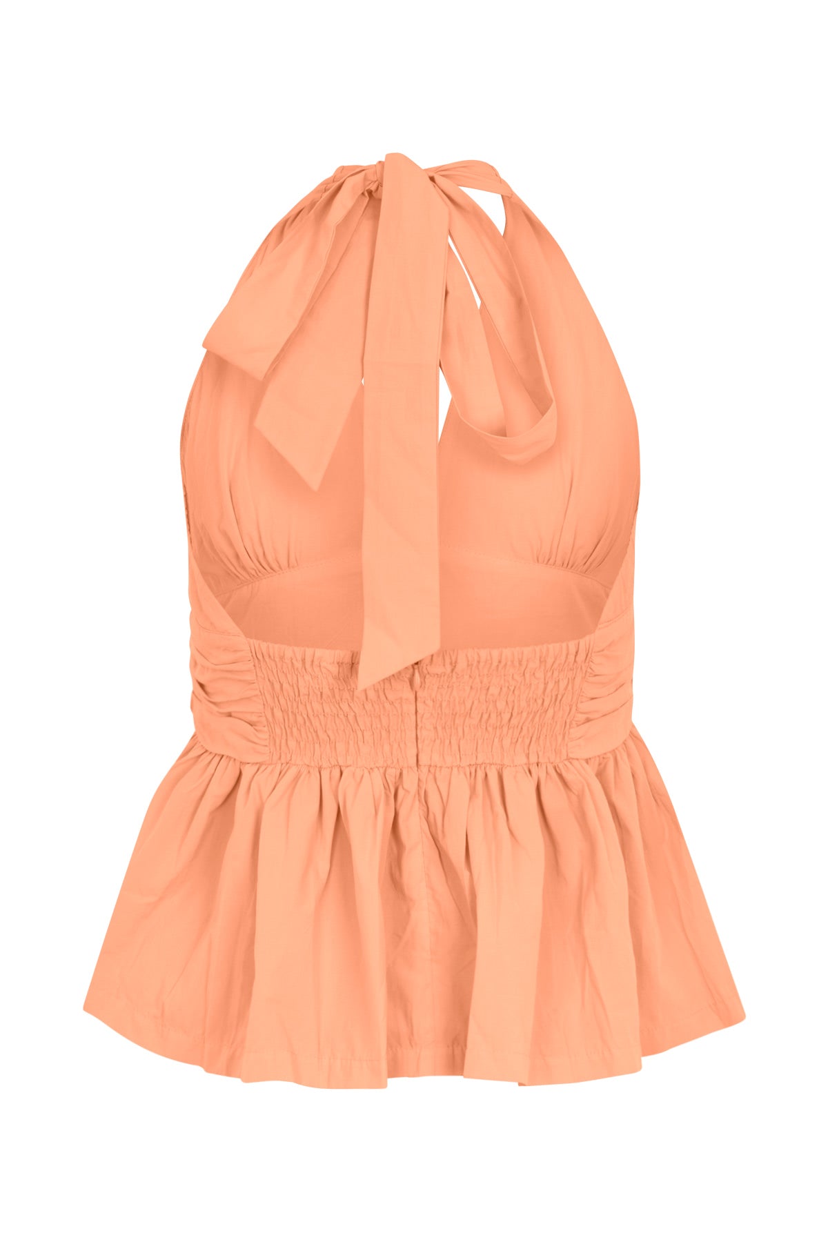 Izma - Poplin halter top I Mandarin 2 - Rabens Saloner - DK