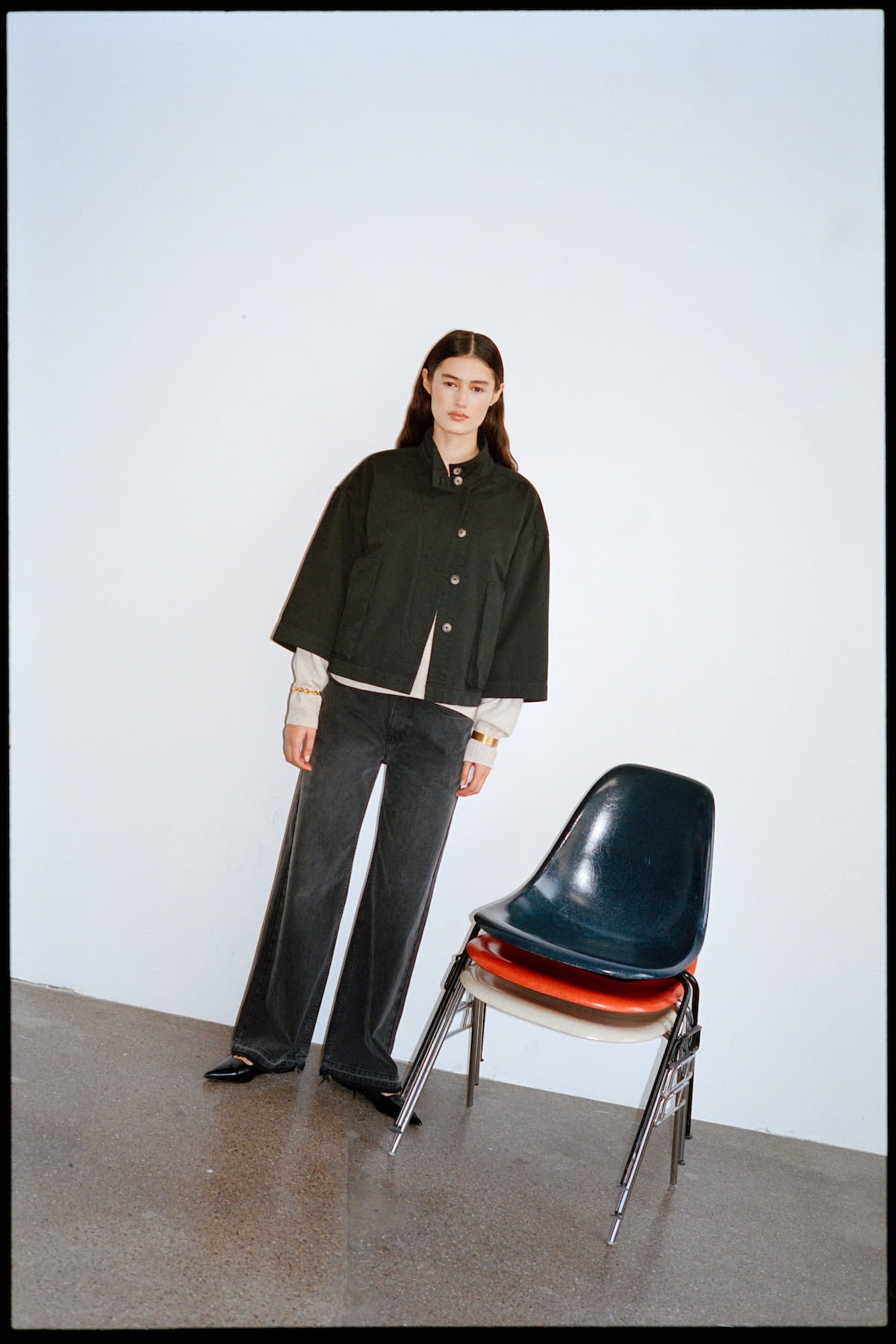 Fellini - Denim black straight pants I Washed black denim 10 - Rabens Saloner - DK