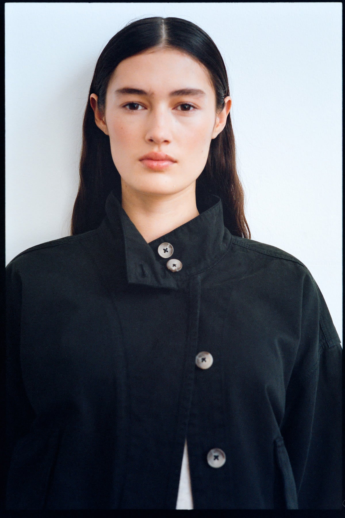 Katje - Canvas light jacket I Faded Black 5 - Rabens Saloner - DK