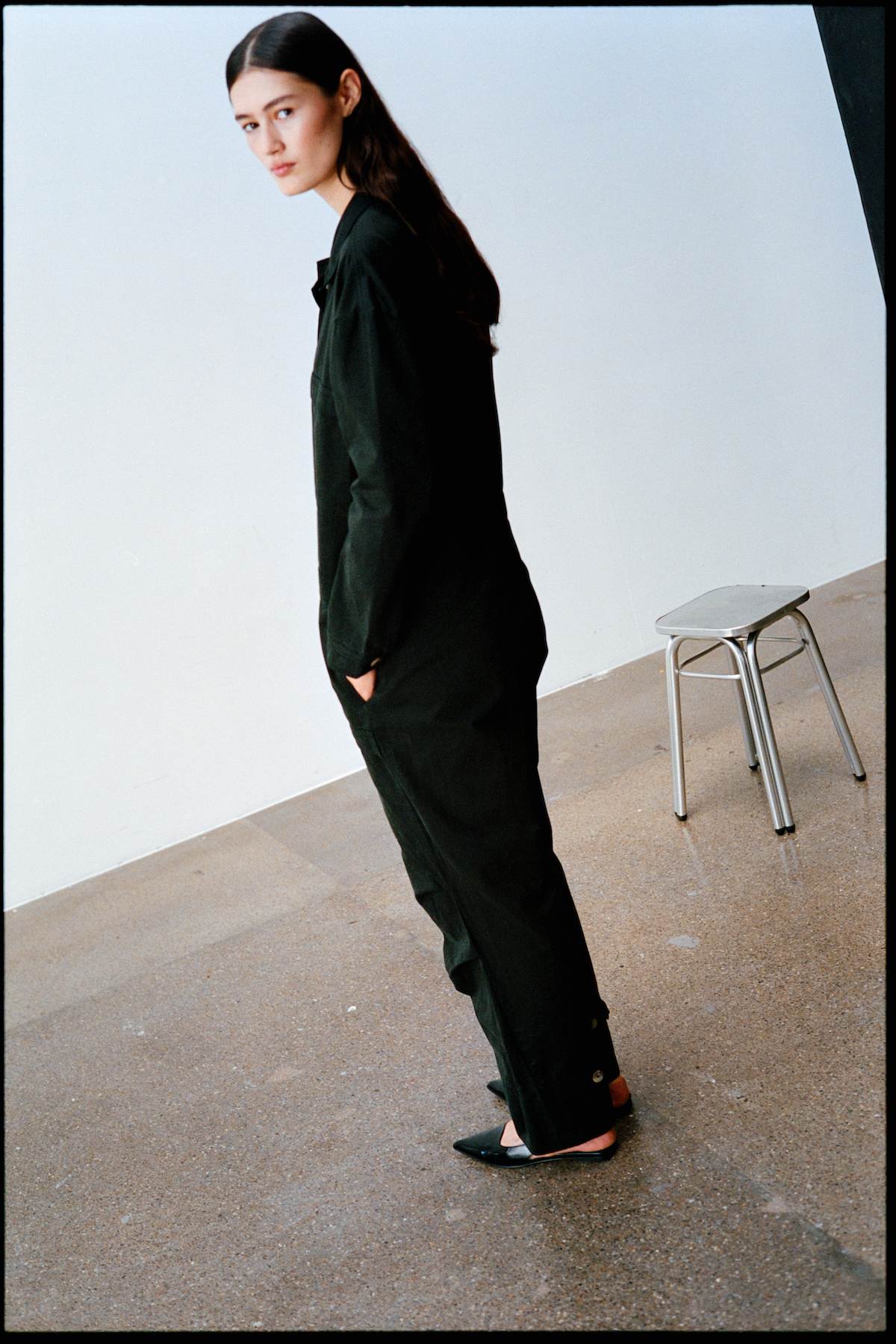 Jozette - Canvas light jumpsuit I Faded black 7 - Rabens Saloner - DK