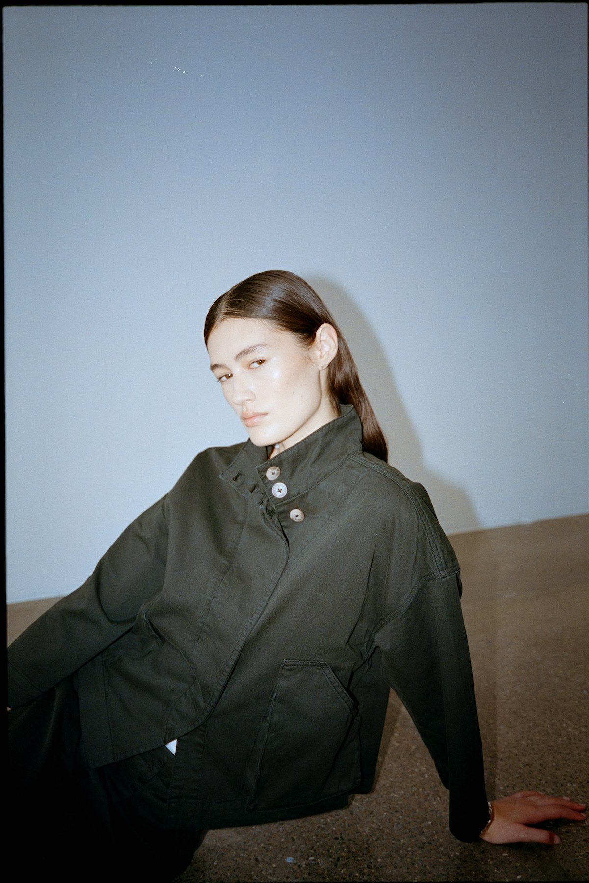 Katje - Canvas light jacket I Faded Black 6 - Rabens Saloner - DK