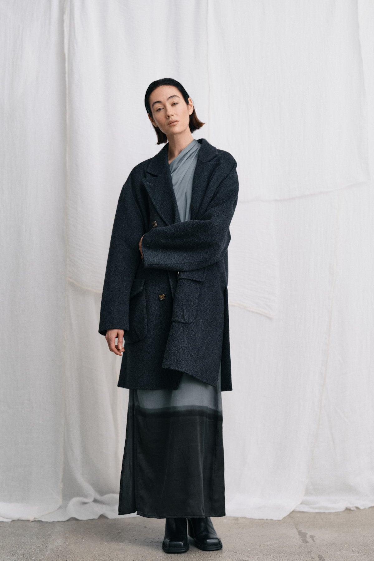 Madia - Horizon dress I Grey/black 9 - Rabens Saloner - DK