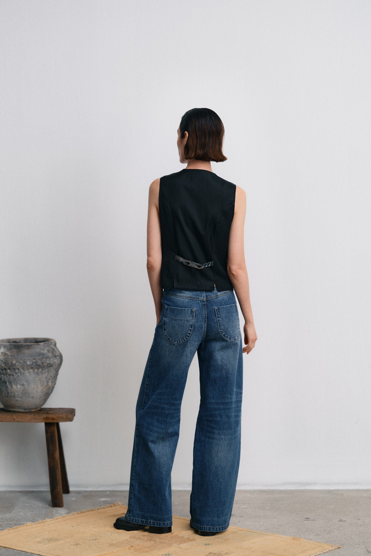 Dalia - Denim retro fit pants I Dark indigo 8 - Rabens Saloner - DK