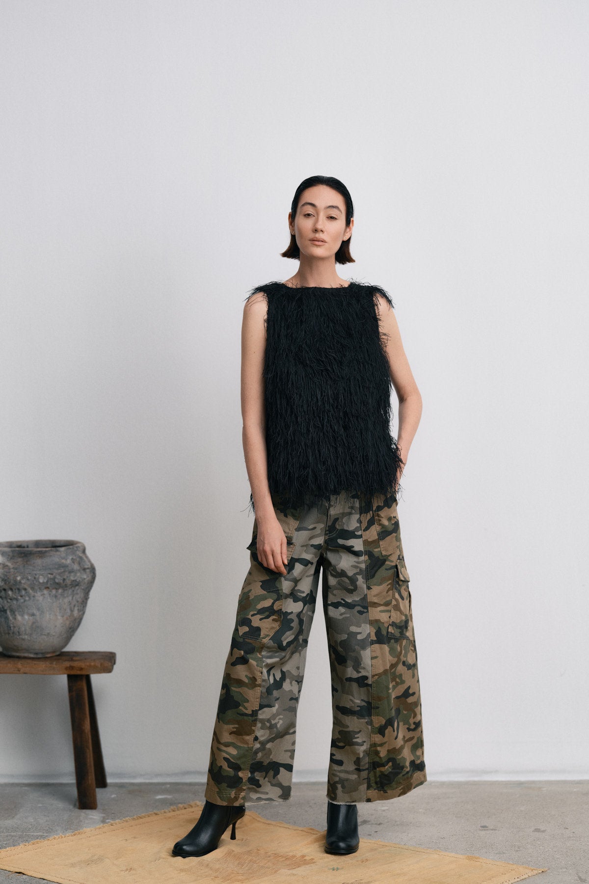 Niva - Camo patchwork pants I Camo combo 6 - Rabens Saloner - DK