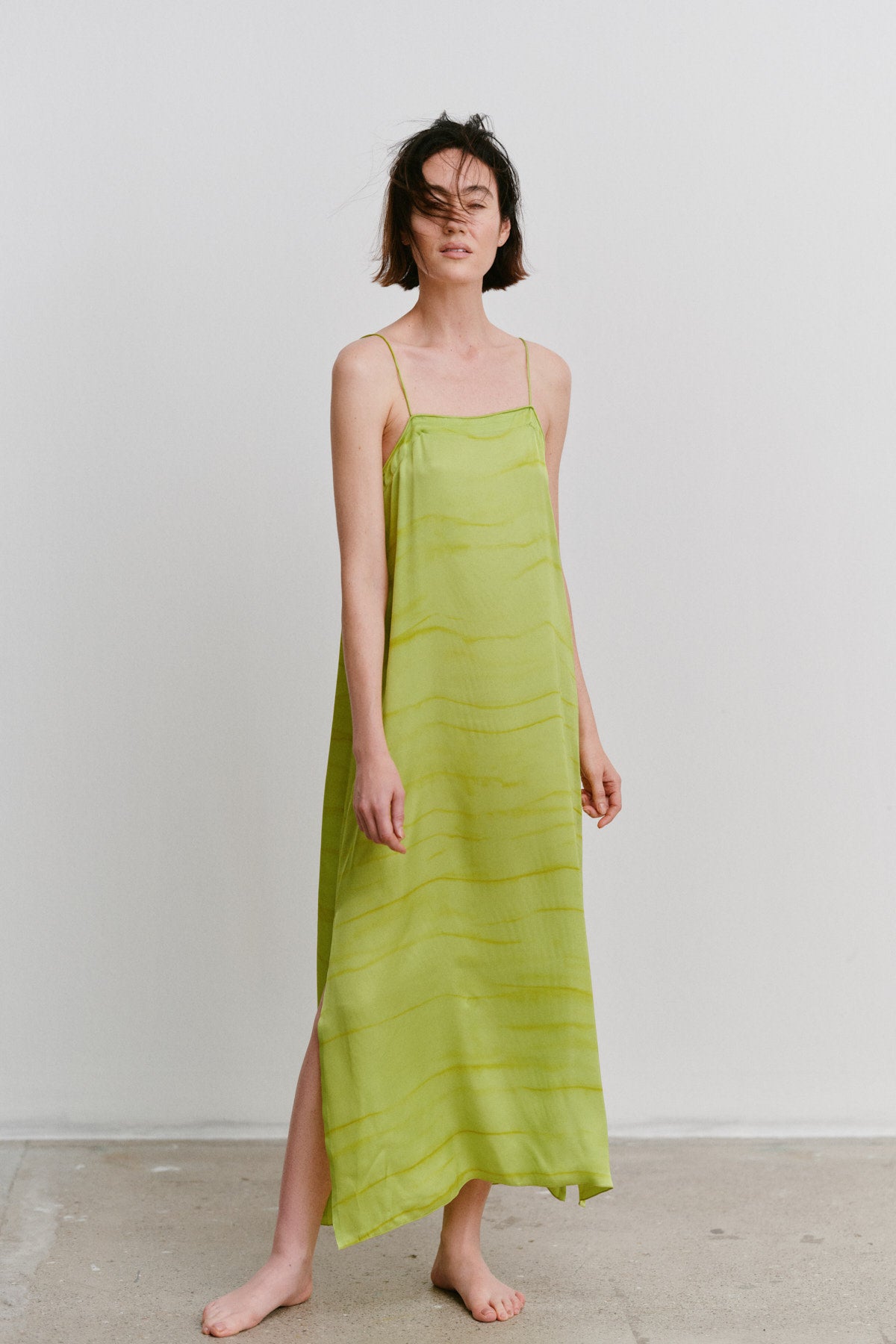Laurentine - Chartreuse camisole dress I Chartreuse 1 - Rabens Saloner - DK