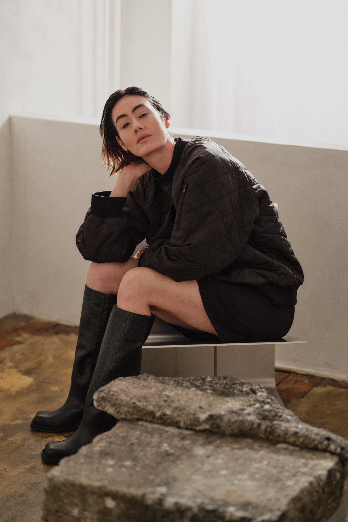 Prana - Chunky heel boot I Black 2 - Rabens Saloner - DK