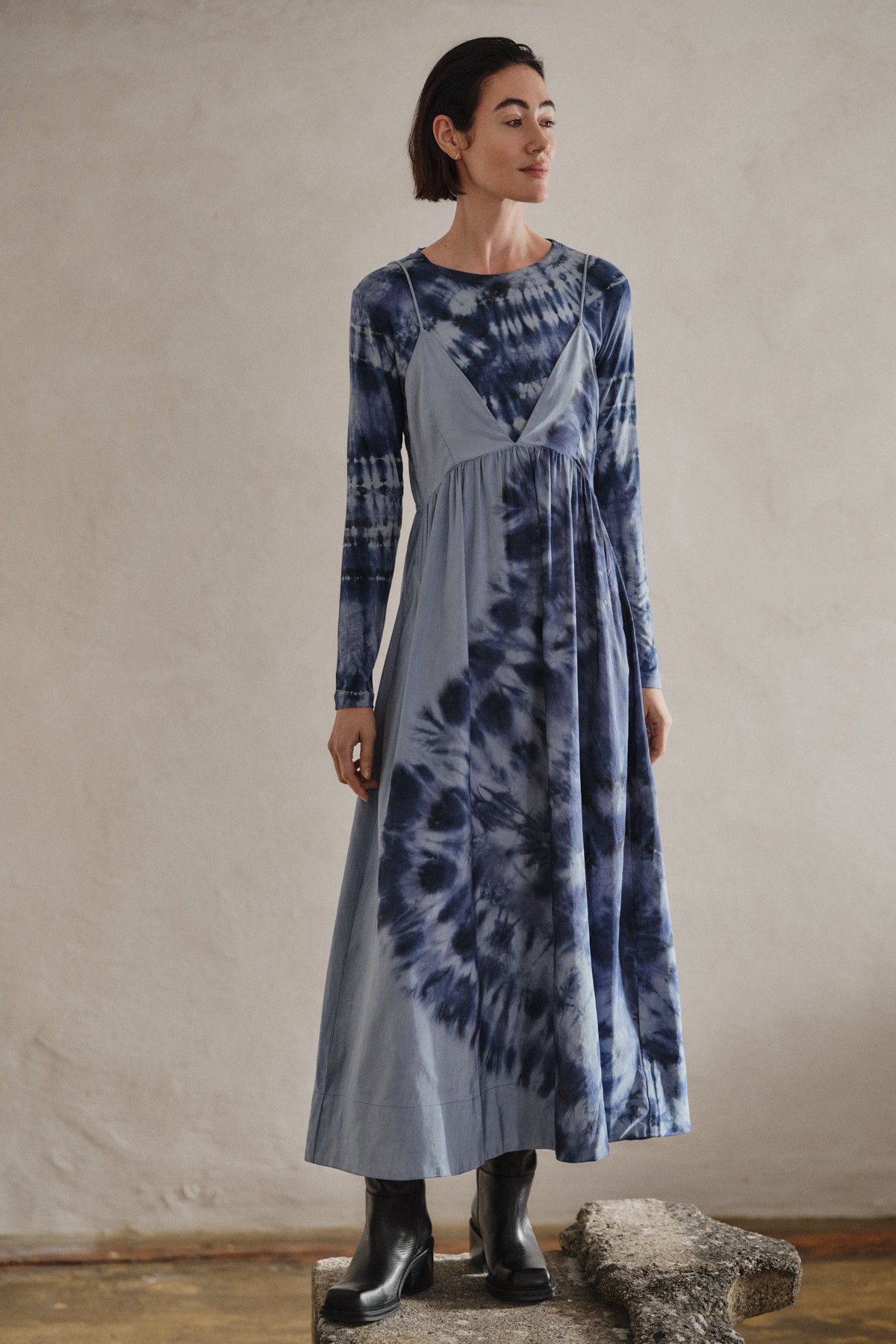Xenia - Lava jersey t-shirt I Blue combo 6 - Rabens Saloner - DK