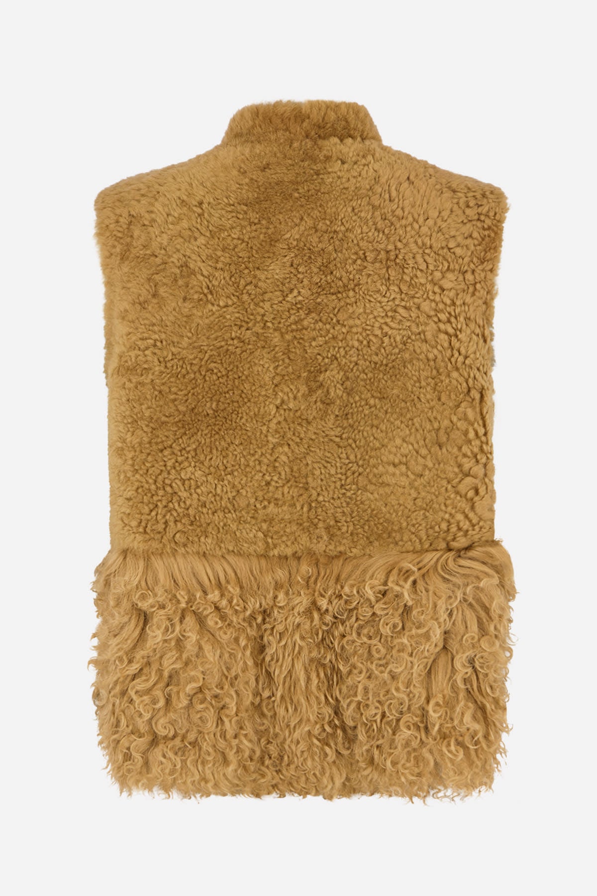 Channe - Shearling vest I Camel 5 - Rabens Saloner - DK
