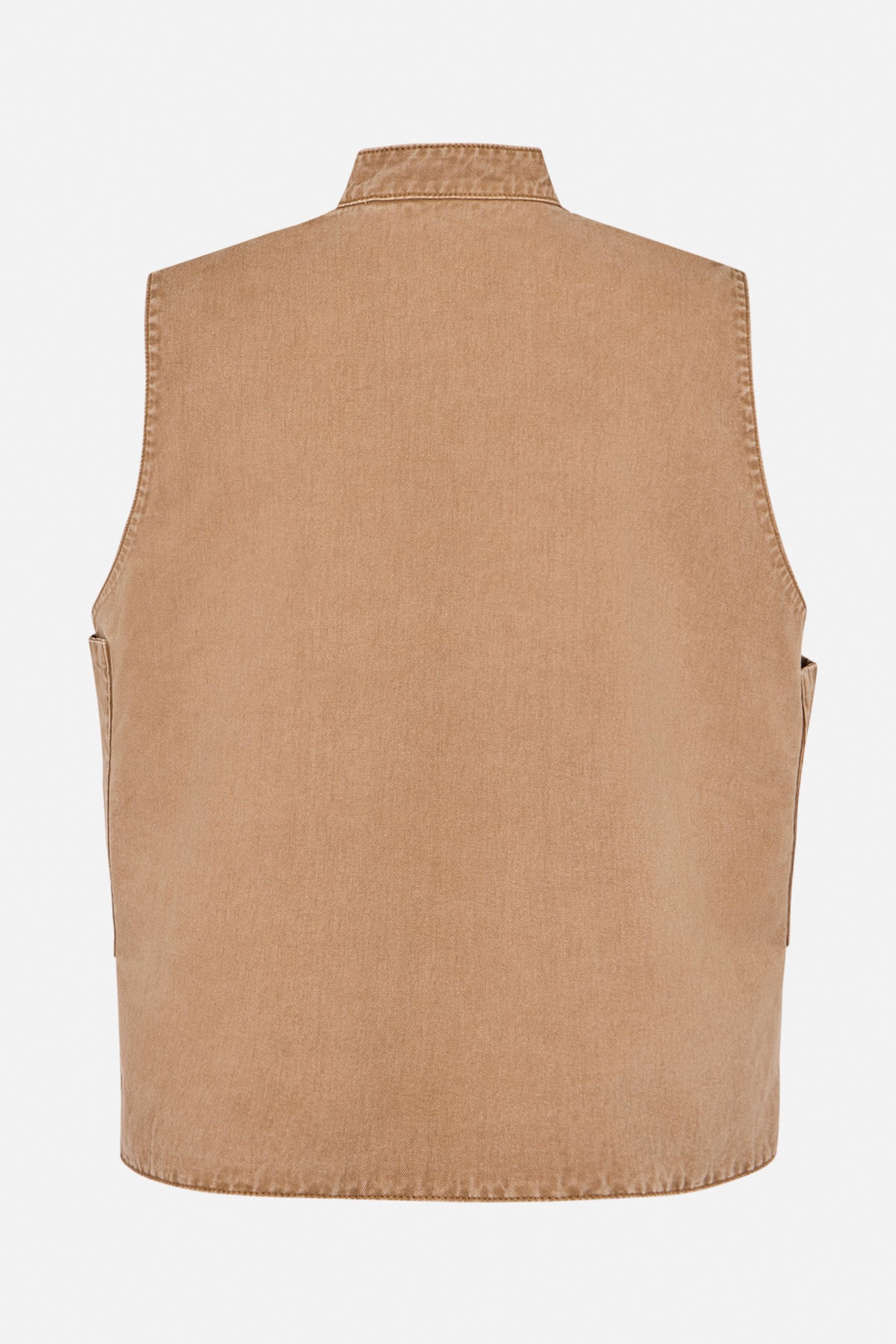 Beena - Canvas vest I Washed tobacco 6 - Rabens Saloner - DK