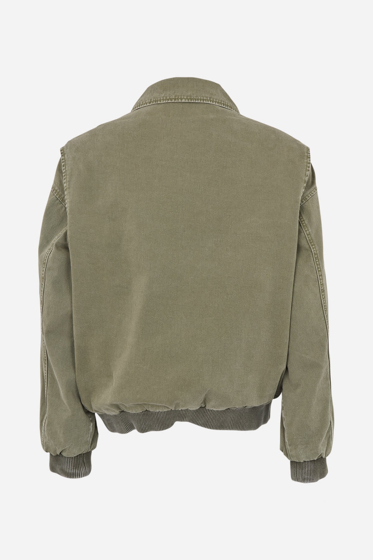 Ezmira - Canvas padded bomber I Washed sage 5 - Rabens Saloner - DK