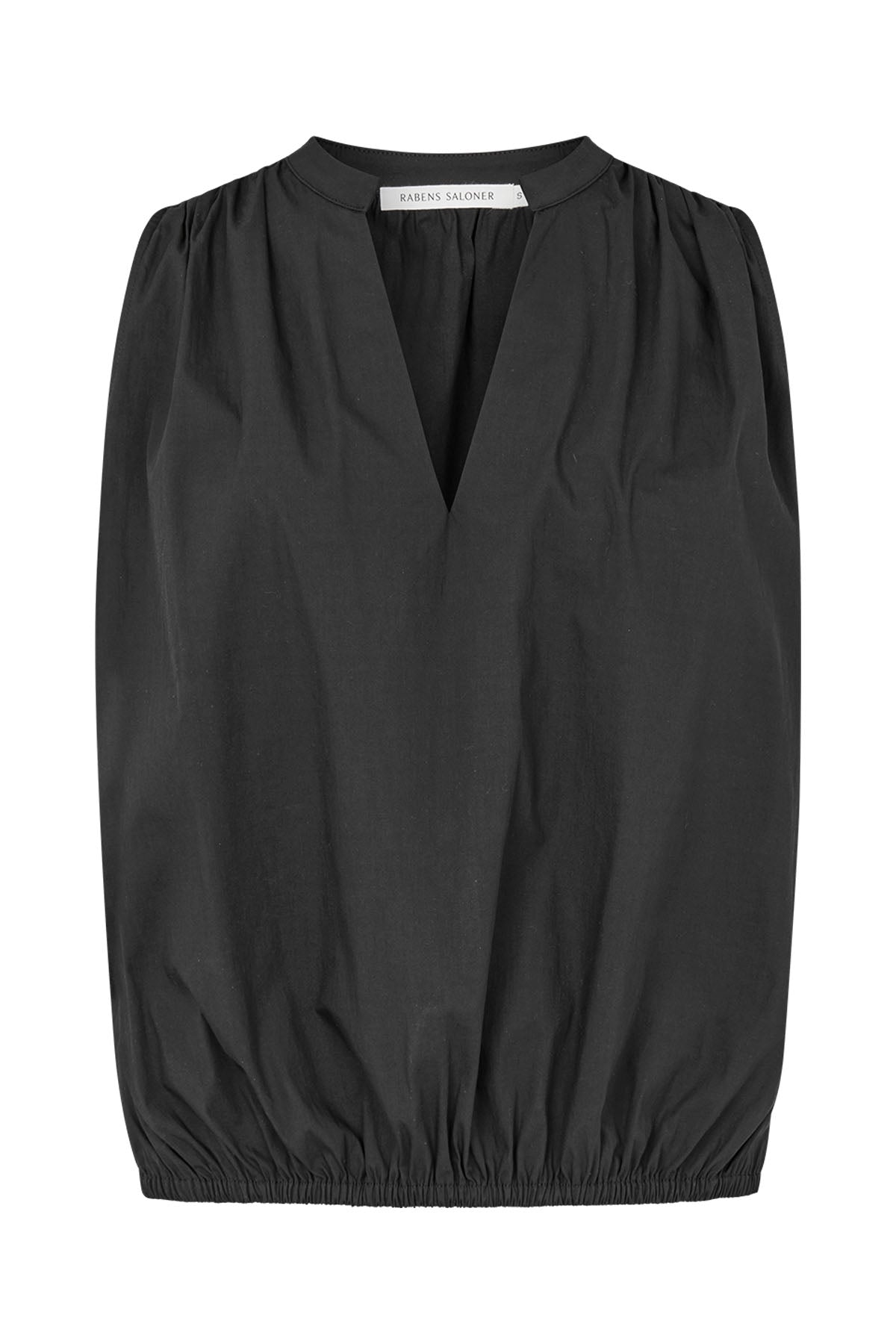 Ingeborg - Papery sleeveless blouse I Black 5 - Rabens Saloner - DK