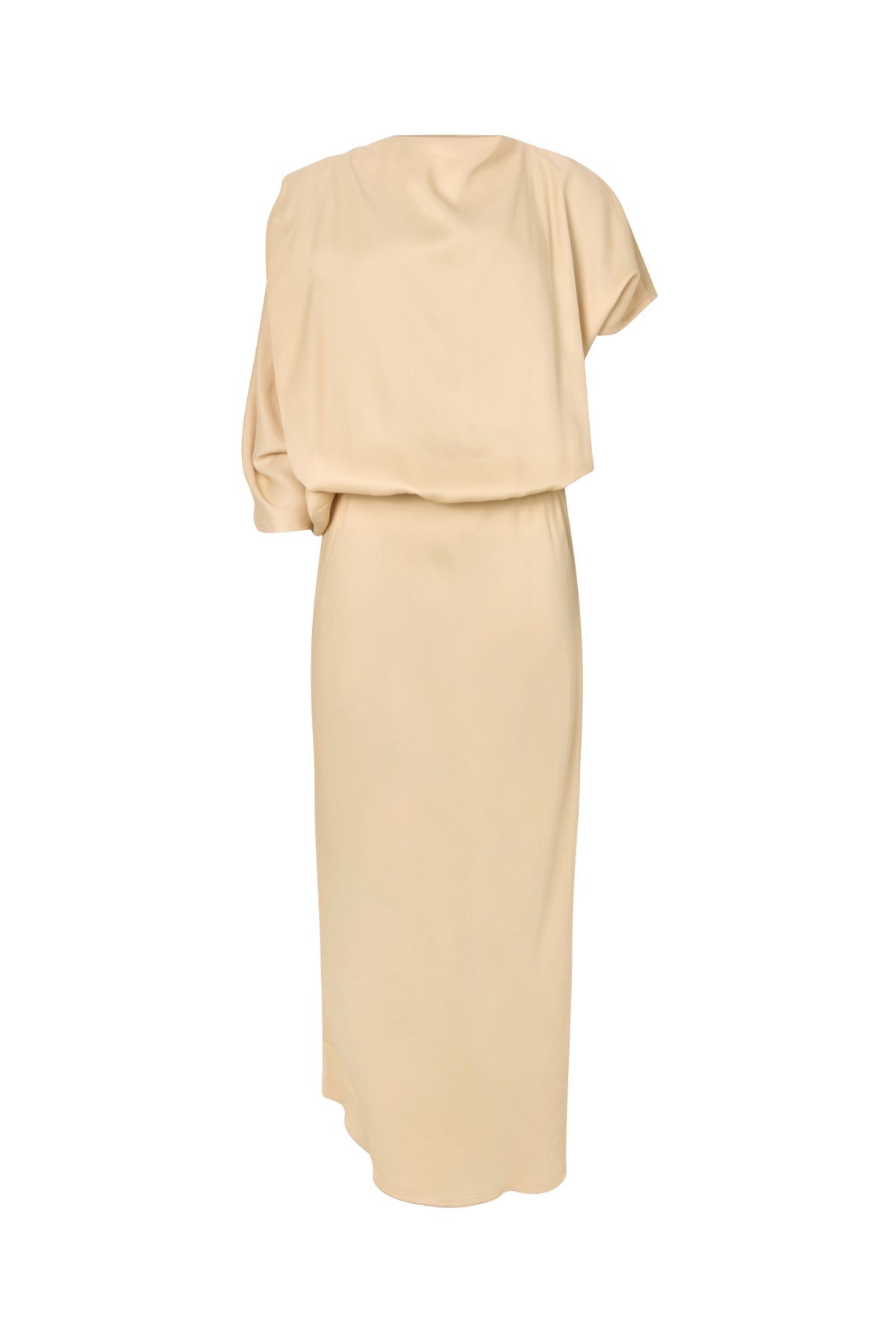 Mila - Ripple drape dress I Sand Dollar 4 - Rabens Saloner - DK