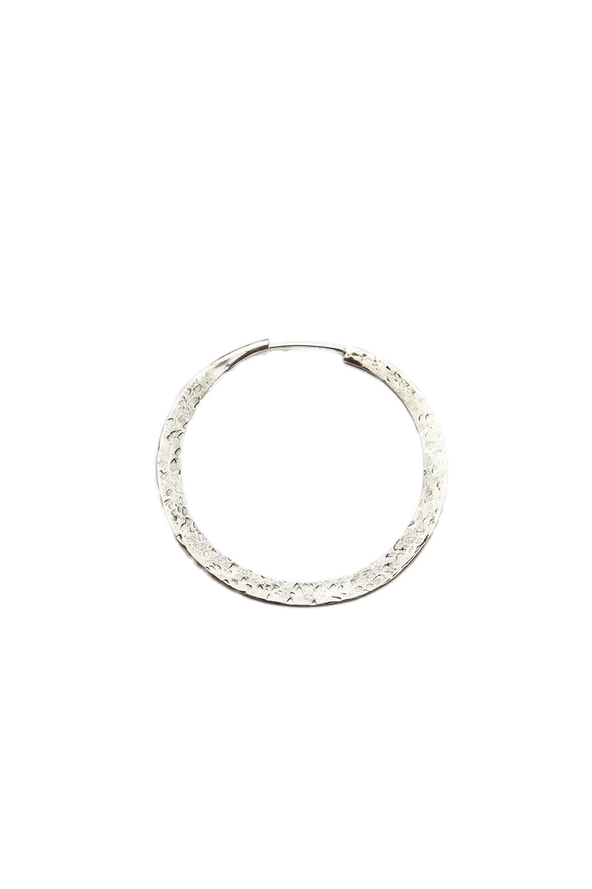 Nafsu - Silver hammered hoops S I Silver Silver 5 - Rabens Saloner - DK