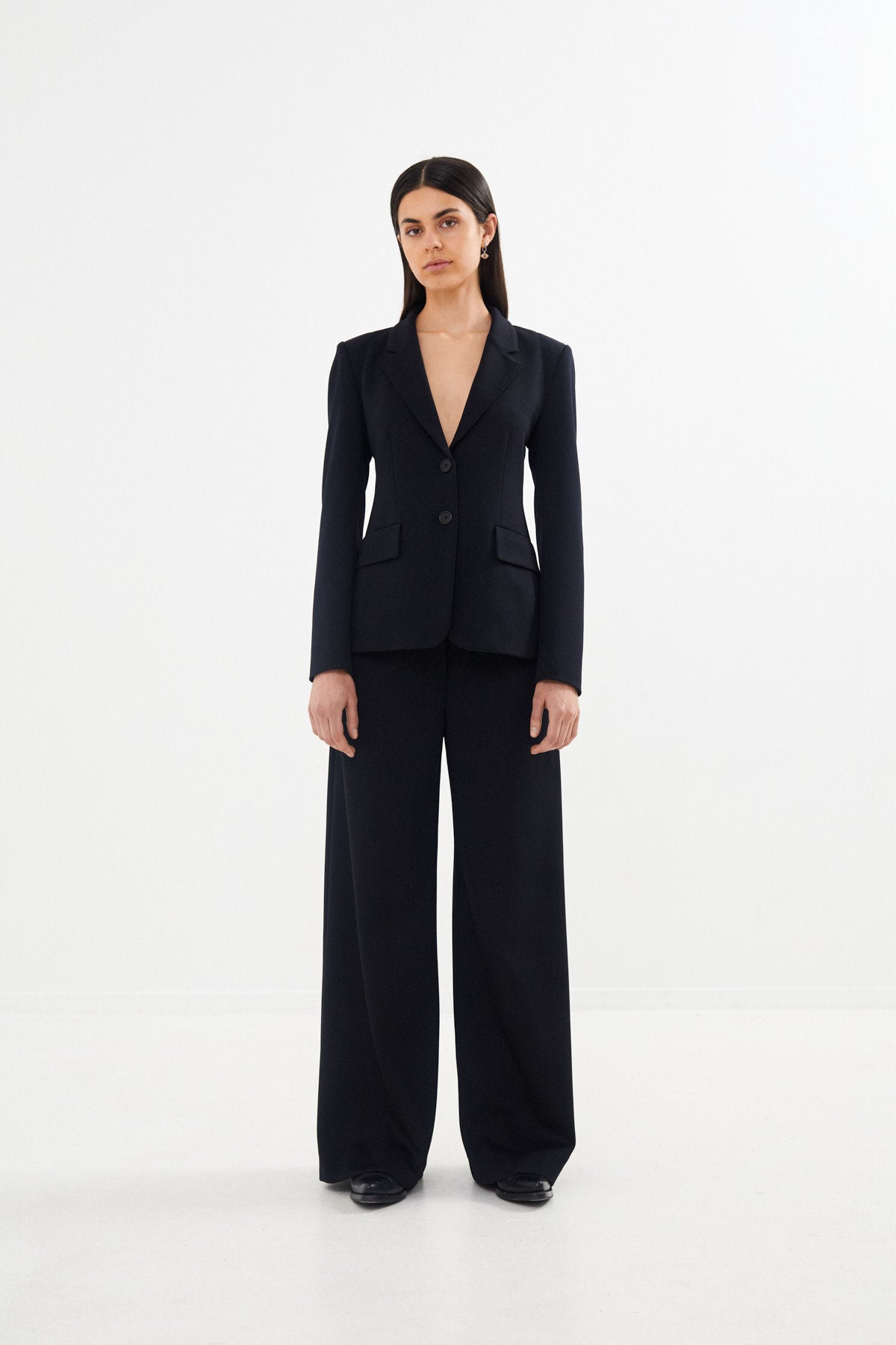 Helda - Tailored jacket I Black navy combo 5 - Rabens Saloner - DK