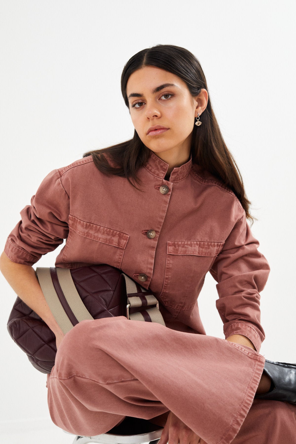 Jozephine - Canvas light shirt I Dessert sand 4 - Rabens Saloner - DK
