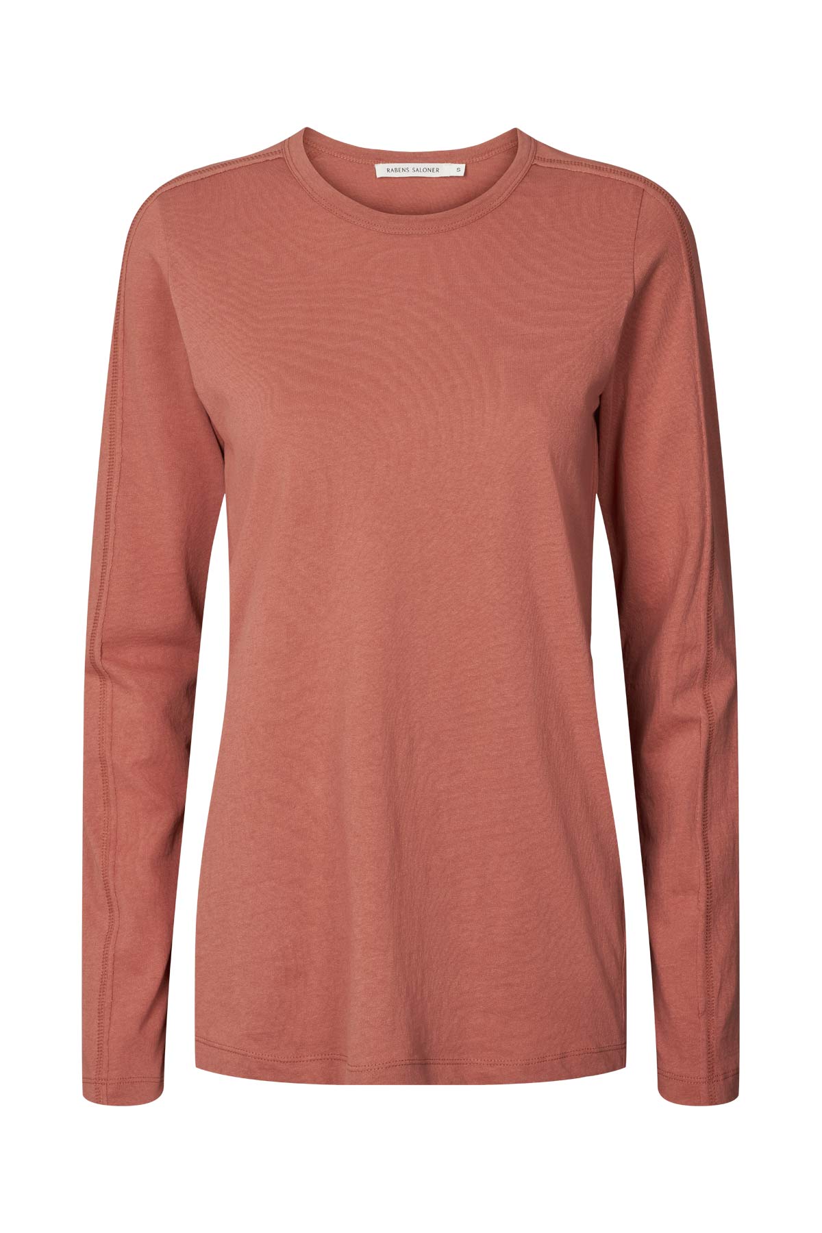 Jacka - Vintage jersey long sleeve top I Russet Burgundy Russet Burgundy XS 1 - Rabens Saloner - DK