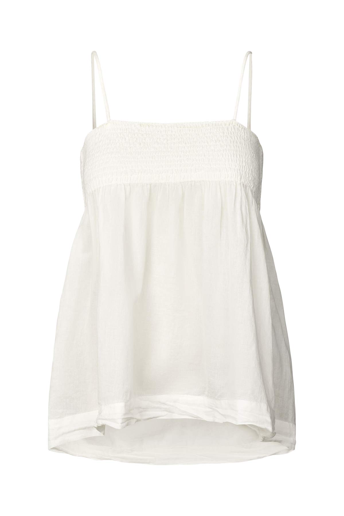 Dot - Cotton smock string top I White White XS 1 - Rabens Saloner - DK