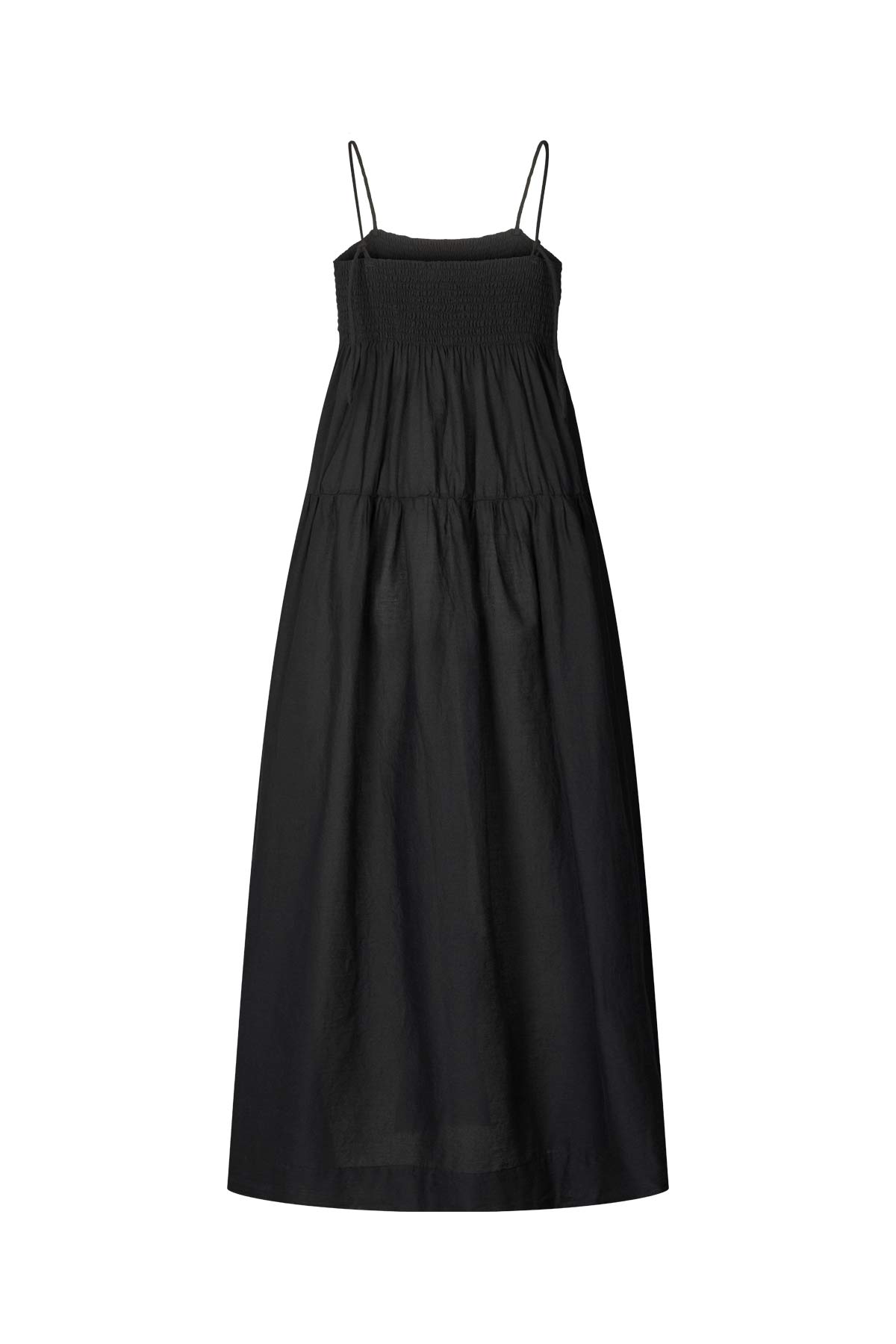 Dodo - Cotton smock tier dress I Black 2 - Rabens Saloner - DK