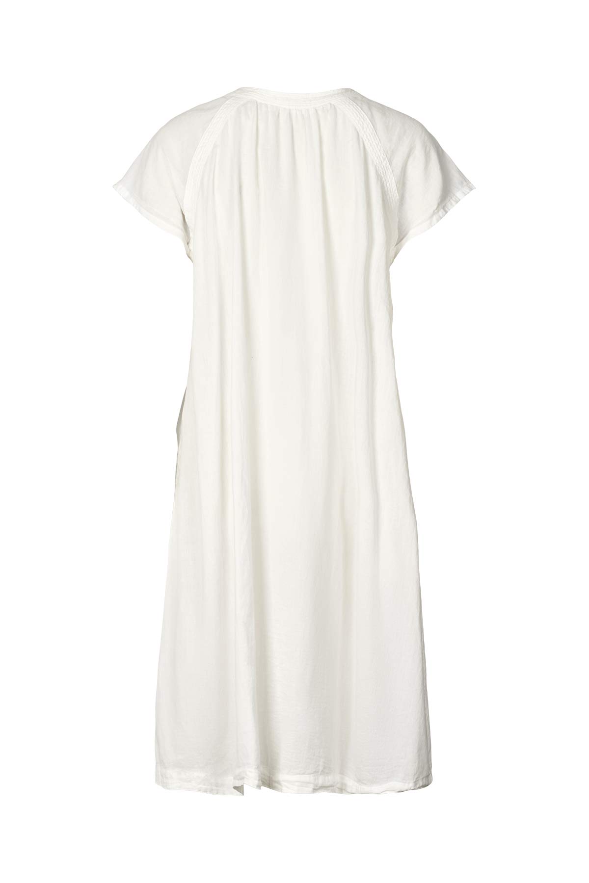 Divine - Cotton V-neck short dress I White 2 - Rabens Saloner - DK