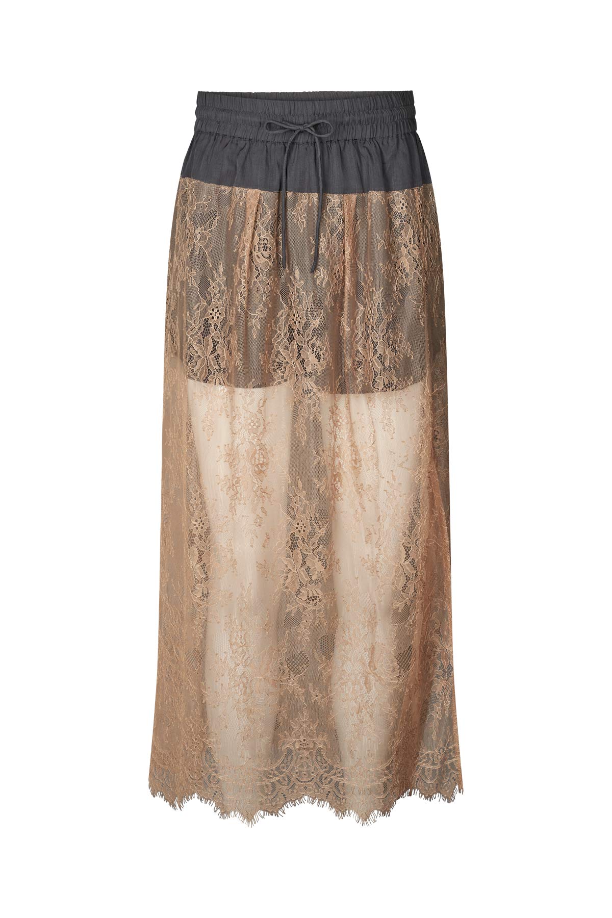 Blessing - Sheer lace skirt I Dark shadow combo Dark shadow combo XS 3 - Rabens Saloner - DK