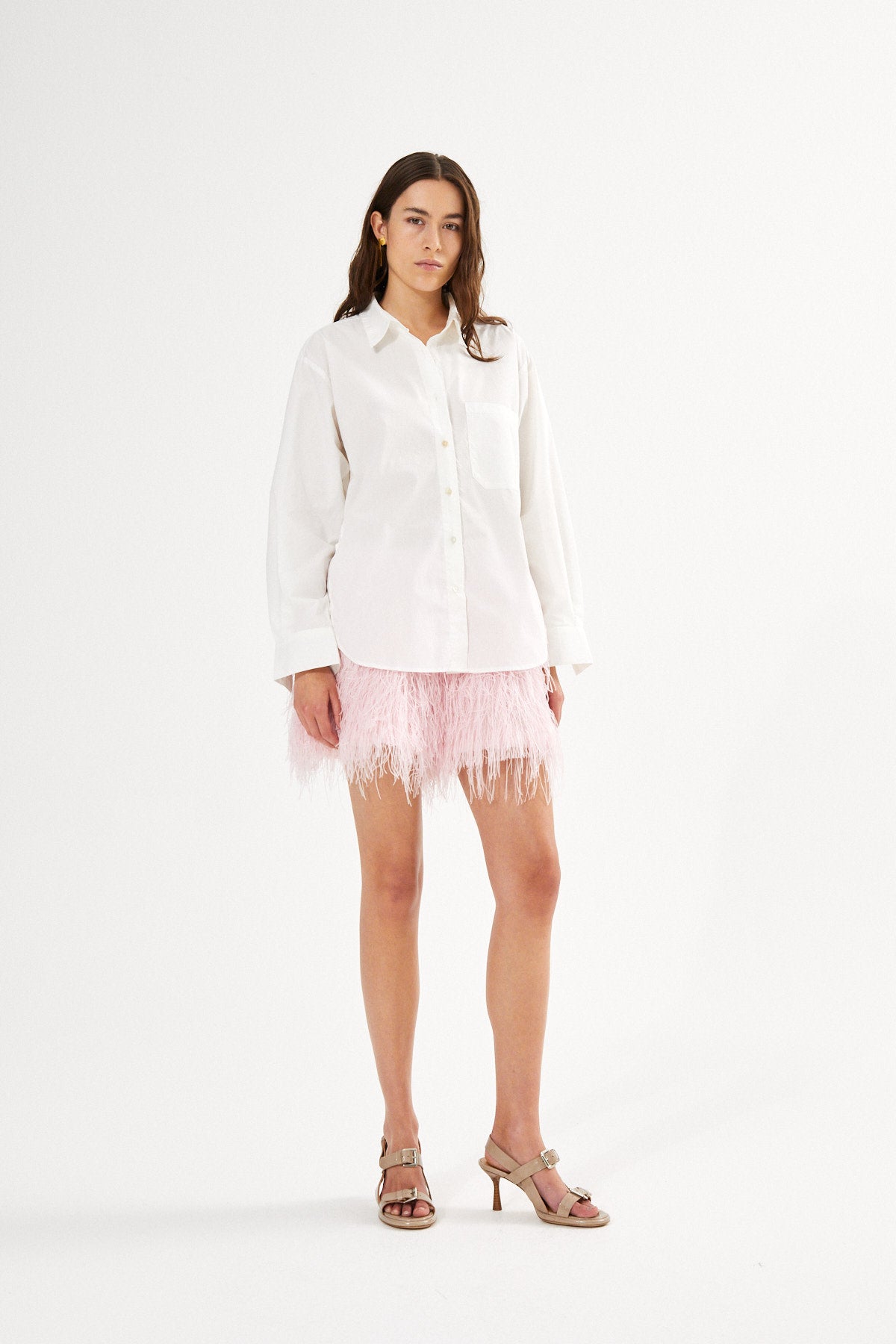 Roxana - Plume shorts I Powder pink 5 - Rabens Saloner - DK