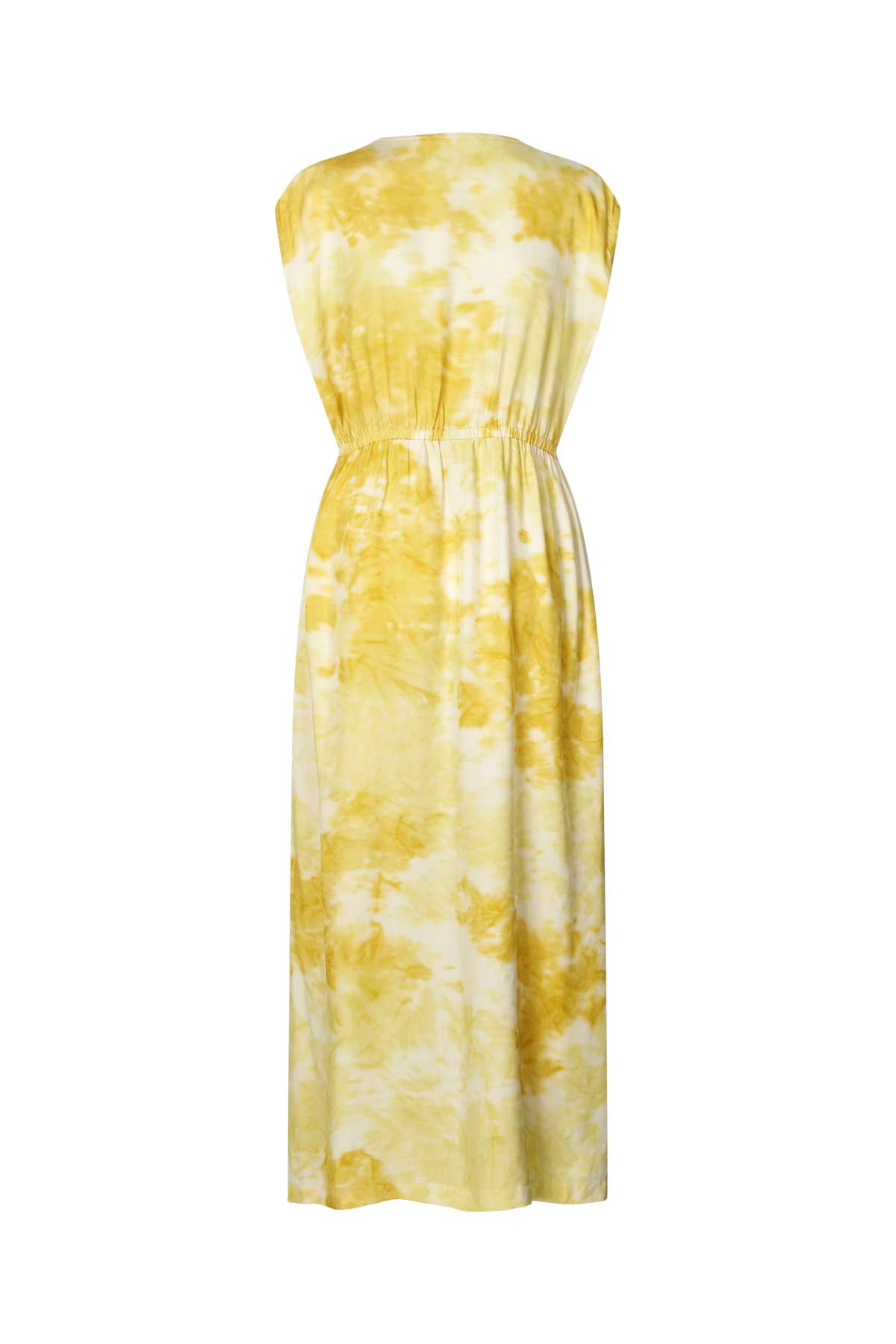 Indi - Fusion elastic waist dress I Lemon combo 2 - Rabens Saloner - DK