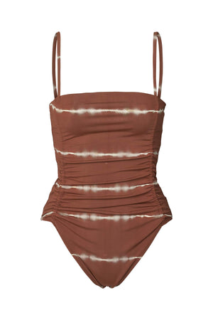 Sali - Ripples swimsuit I Brown combo Brown combo XS 4 - Rabens Saloner - DK