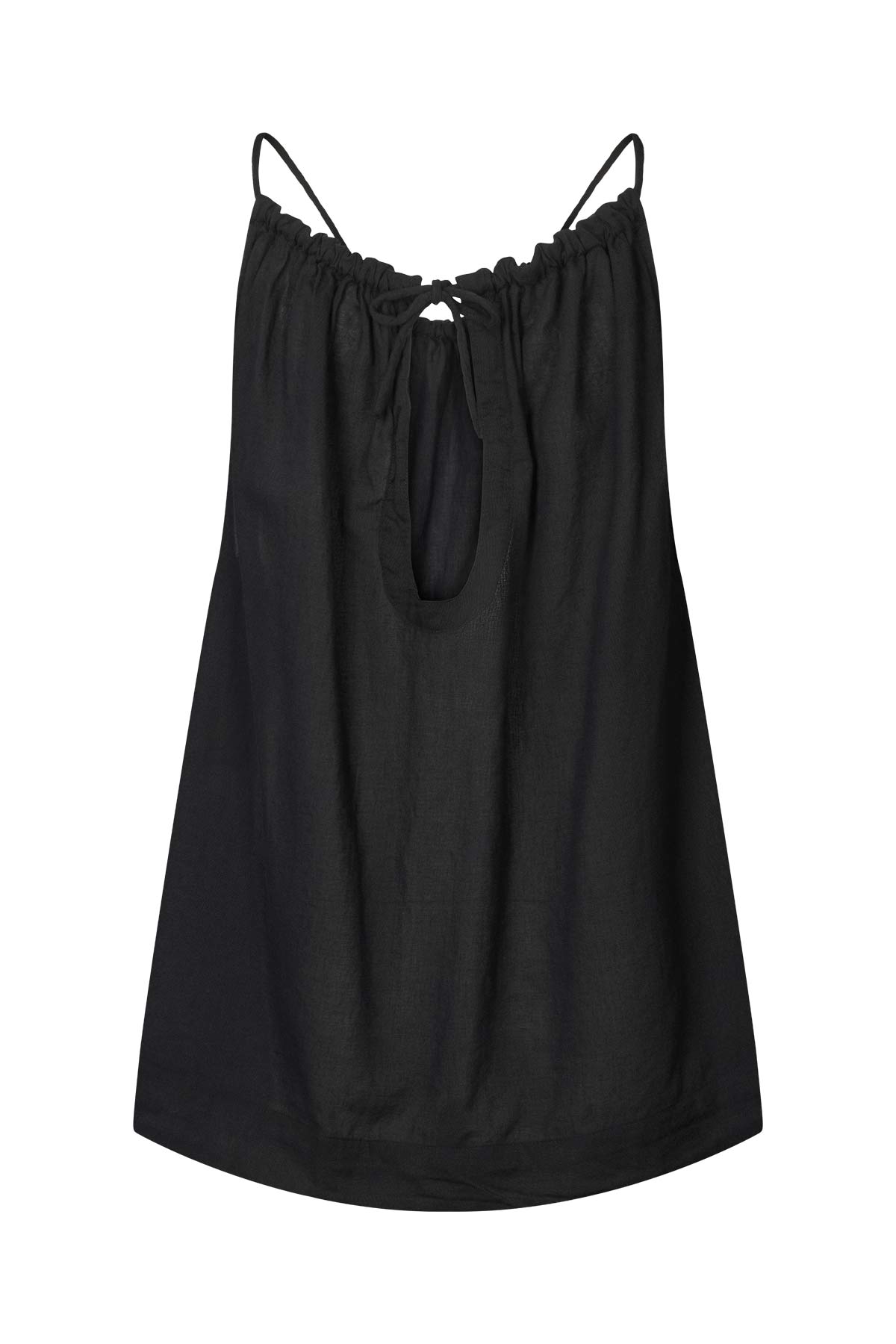 Hoda - Cotton halter top I Black 2 - Rabens Saloner - DK