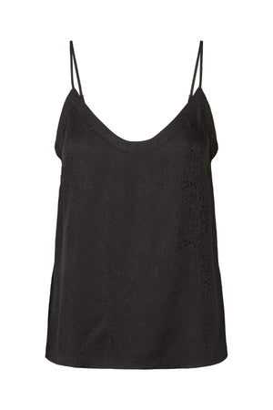Glæde - Cluster jacquard camisole top I Black Black XS 1 - Rabens Saloner - DK