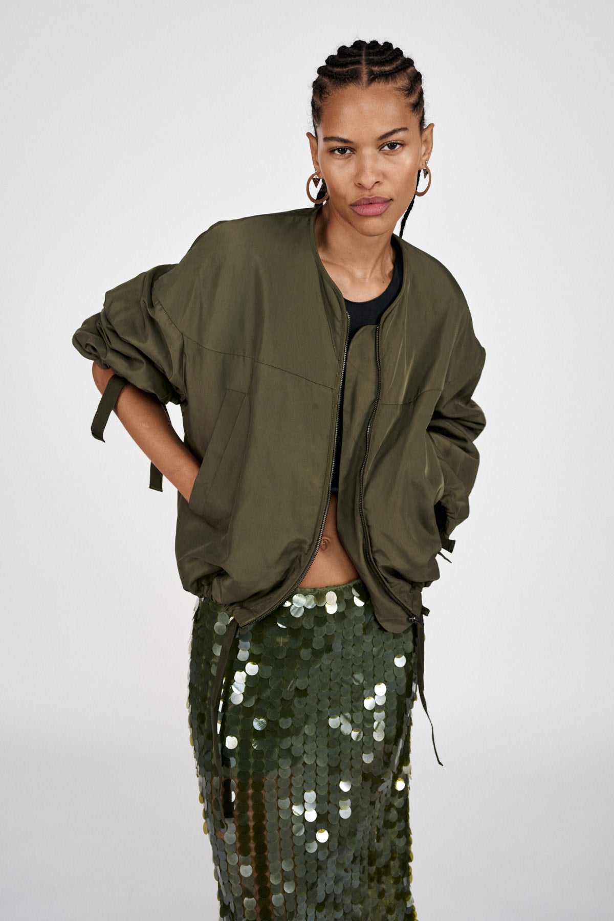Glod - Arched jacket I Army Green 12 - Rabens Saloner - DK