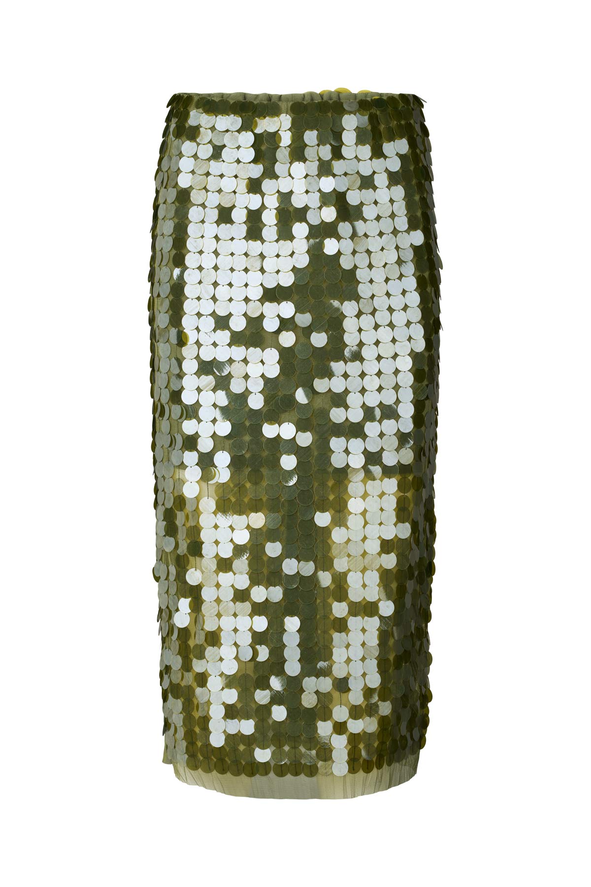 Lior - Clover sequins pencil skirt I Army Green Army Green XS 7 - Rabens Saloner - DK
