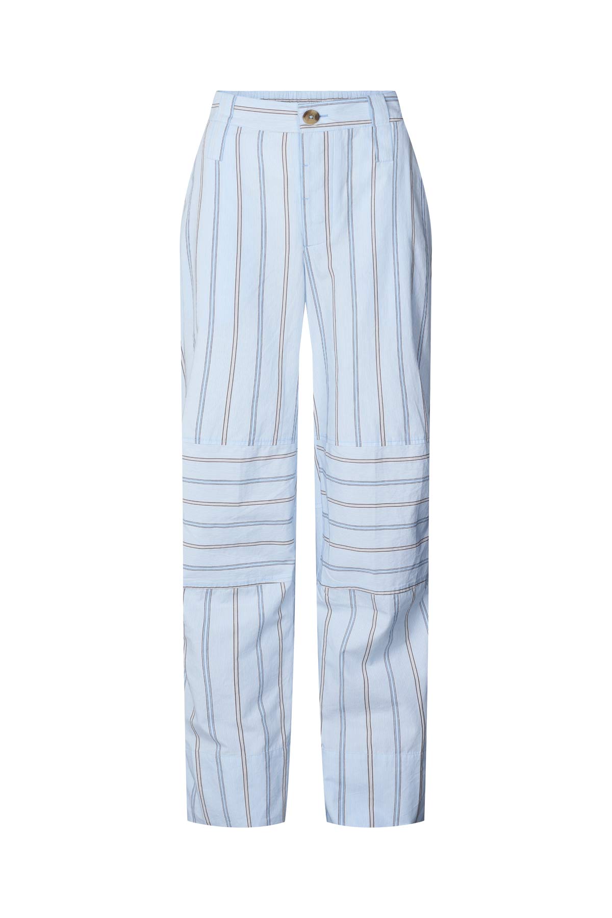 Fresia - Reverse stripe military pants I Blue pyjama stripe Blue pyjama stripe XS 7 - Rabens Saloner - DK