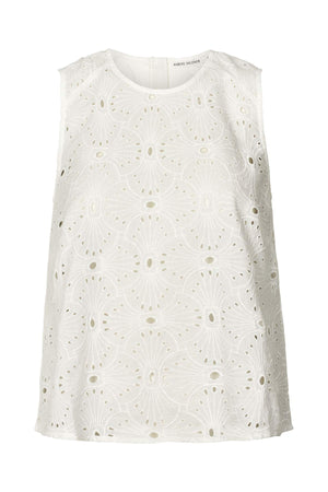 Piper - Supersize anglaise tank top I White swan White swan XS 1 - Rabens Saloner - DK