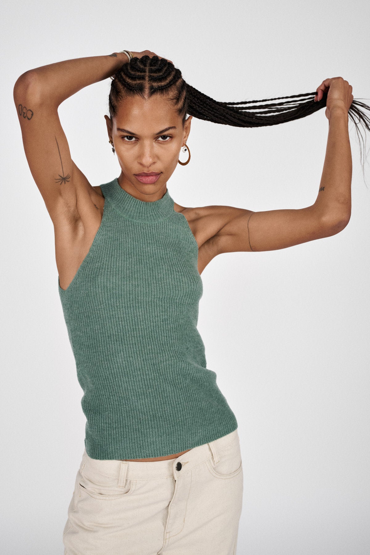 Erika - Airy tank top I Soft jade Soft jade XS 4 - Rabens Saloner - DK