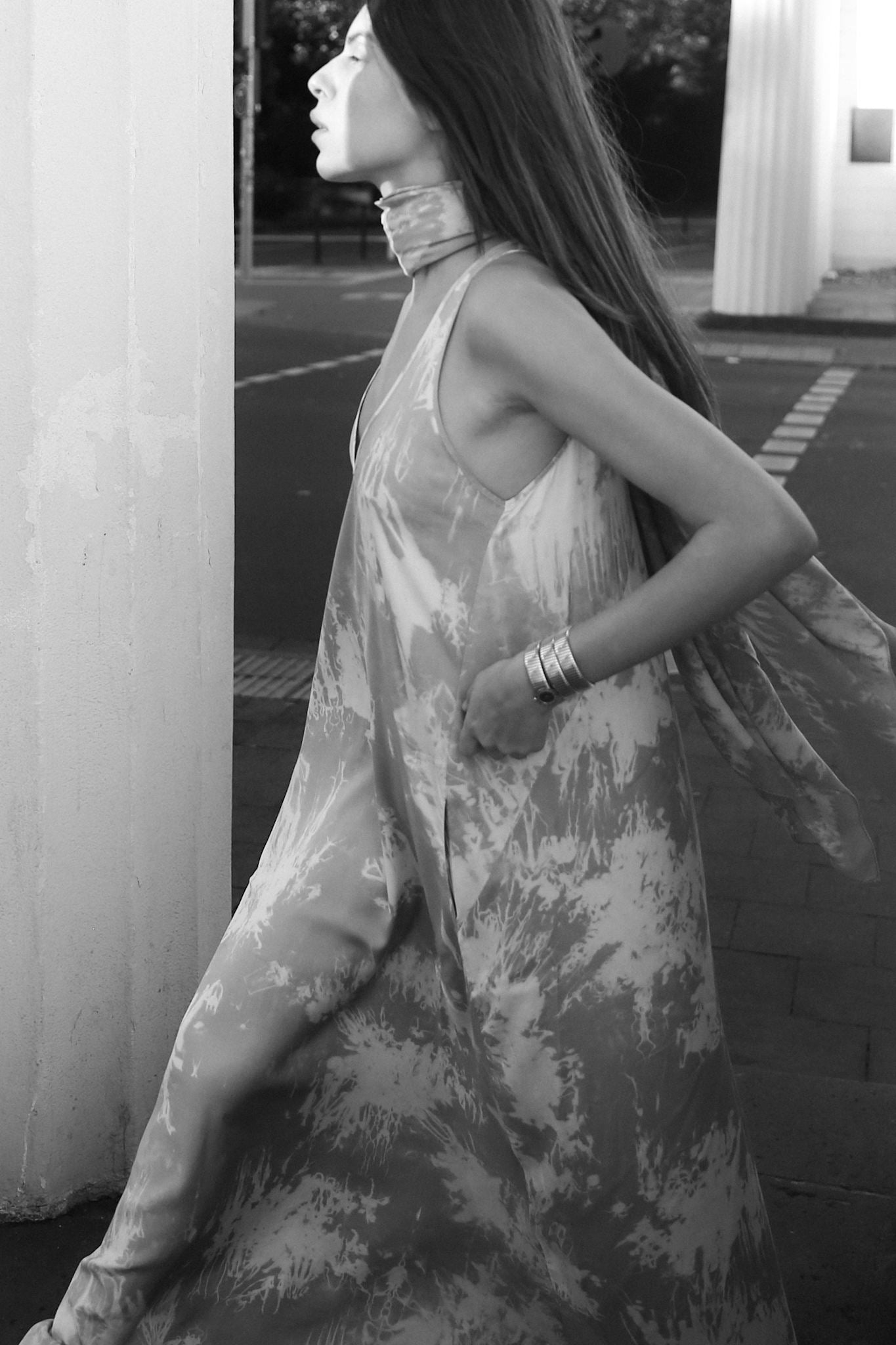 Ian - Misty long dress I Aluminium combo 4 - Rabens Saloner - DK