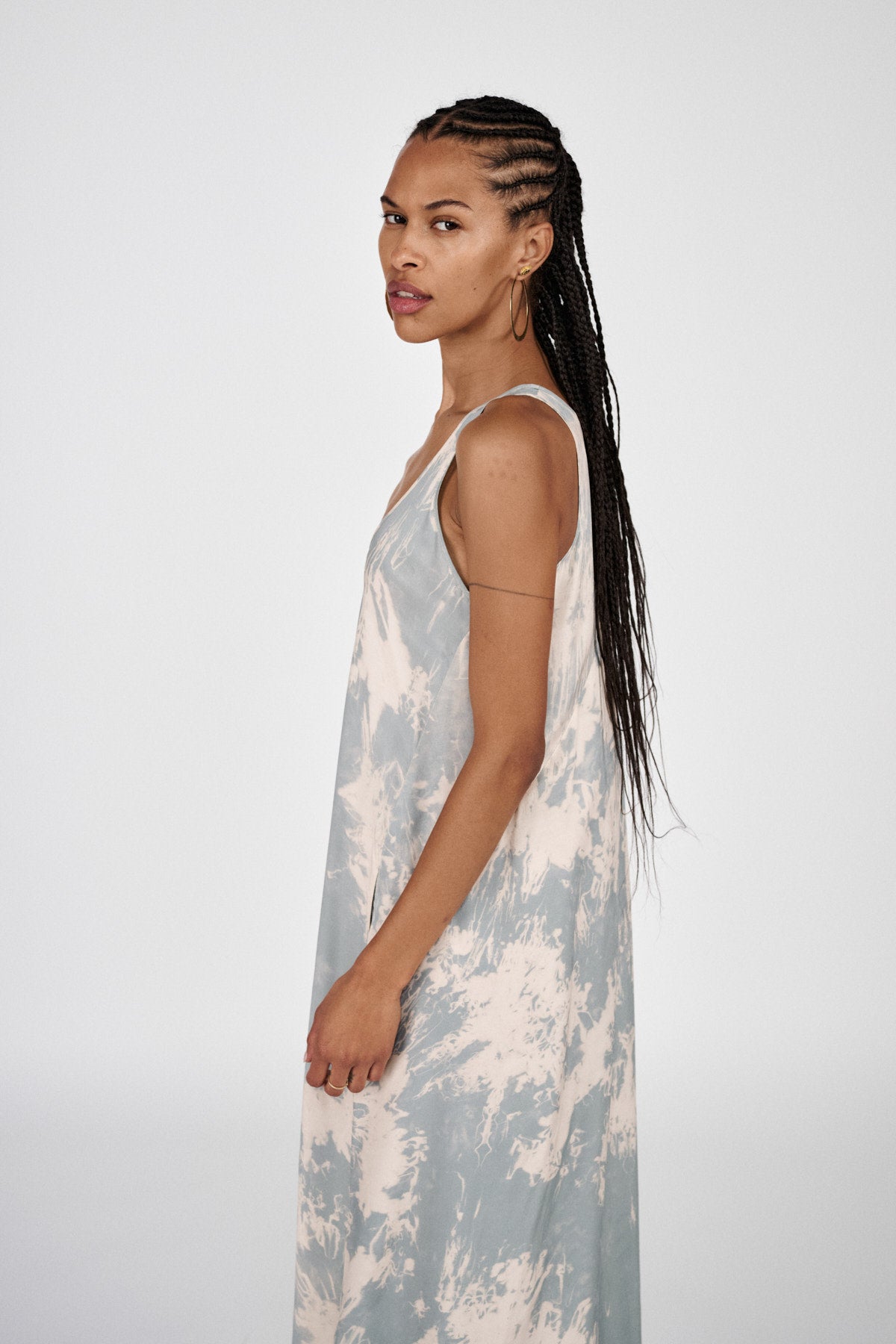 Ian - Misty long dress I Aluminium combo 2 - Rabens Saloner - DK