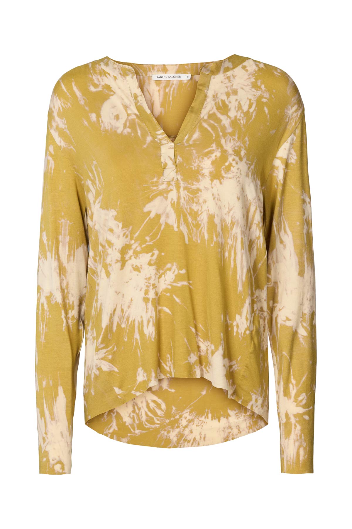 Matie - Misty placket long sleeve top I Golden mustard combo Golden mustard combo XS 1 - Rabens Saloner - DK