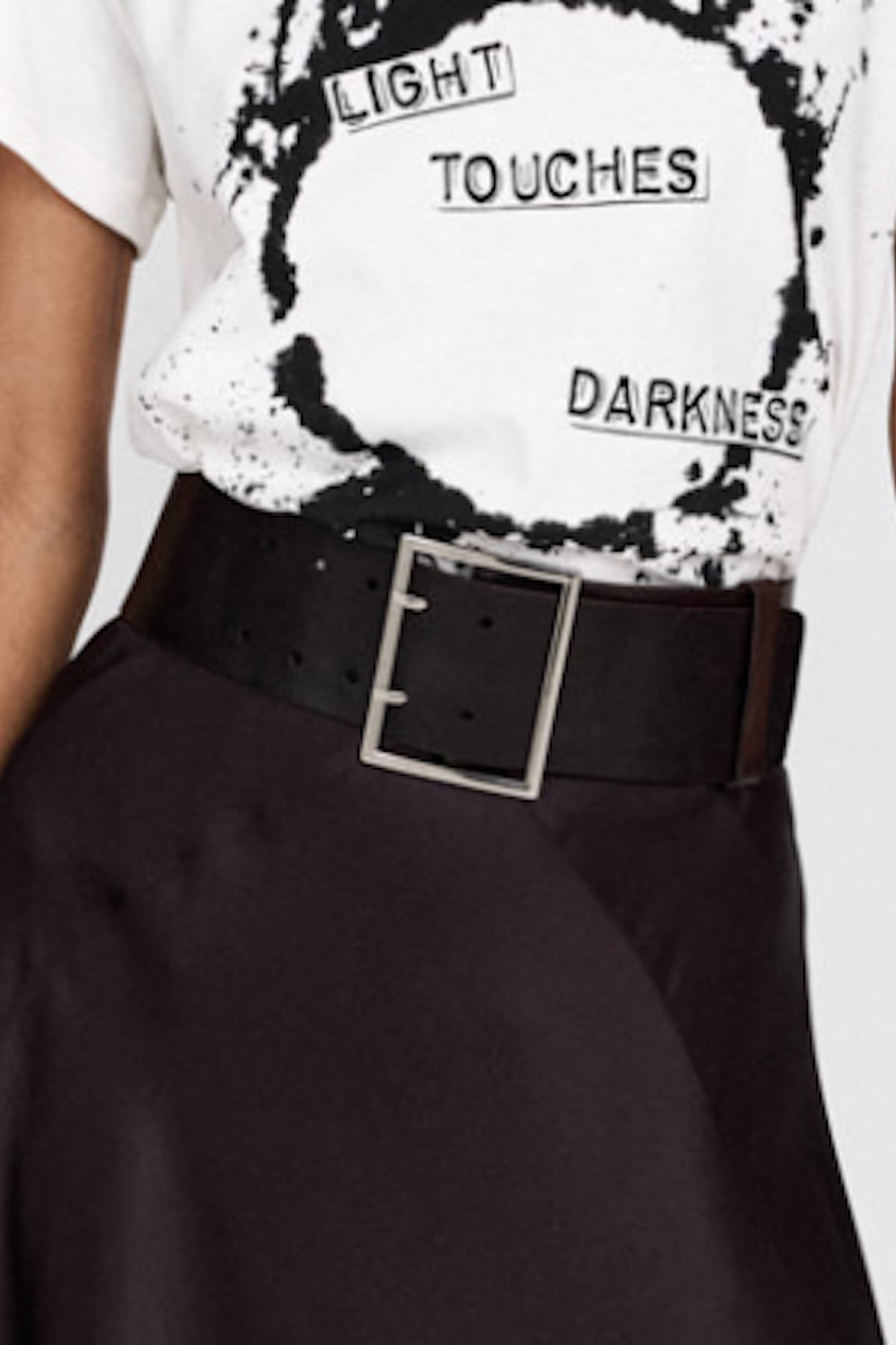 Gerde - Leather wide belt I Black 3 - Rabens Saloner - DK