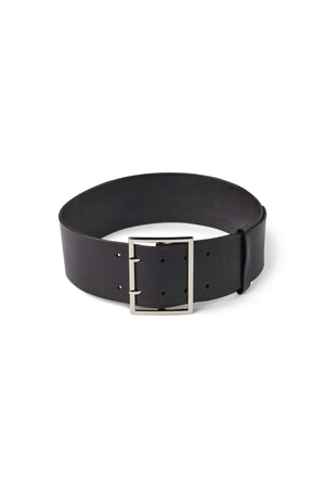 Gerde - Leather wide belt I Black Black 75 4 - Rabens Saloner - DK