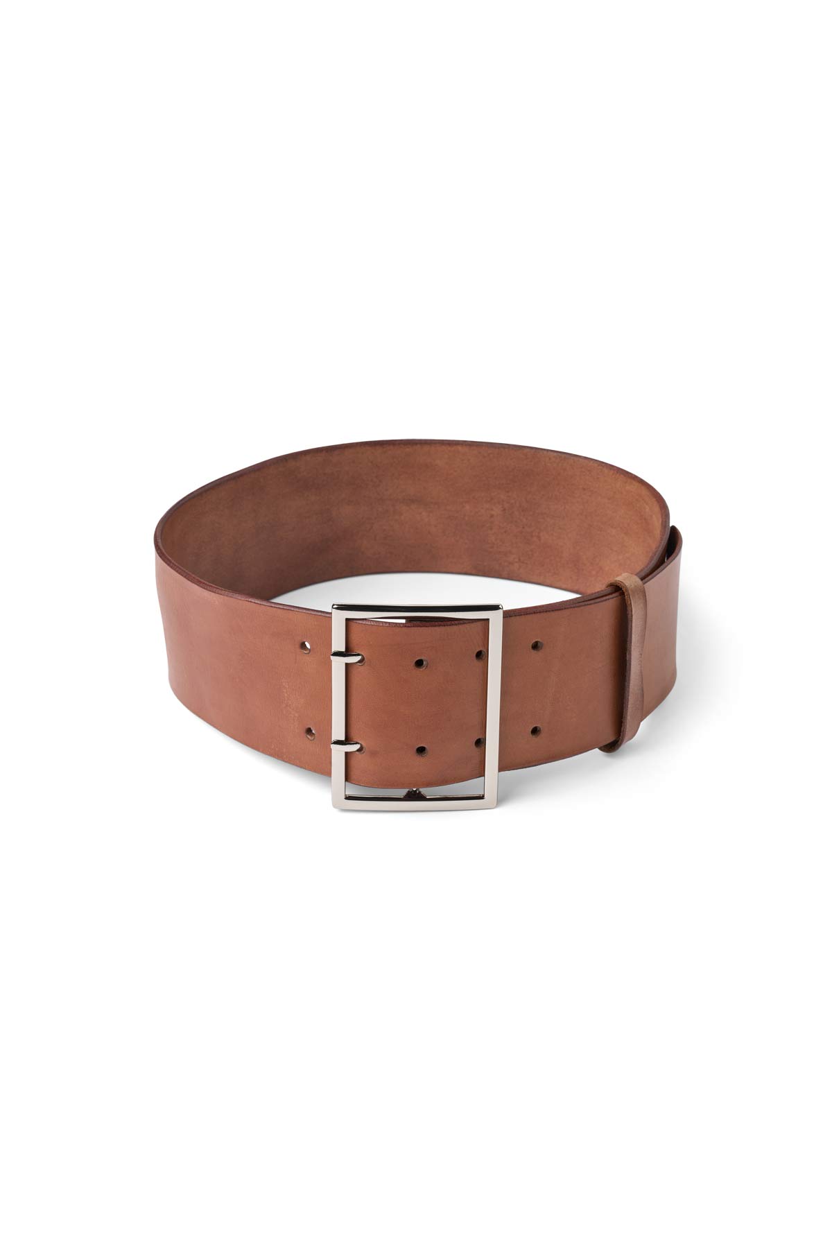 Gerde - Leather wide belt I Cognac Cognac 70 1 - Rabens Saloner - DK