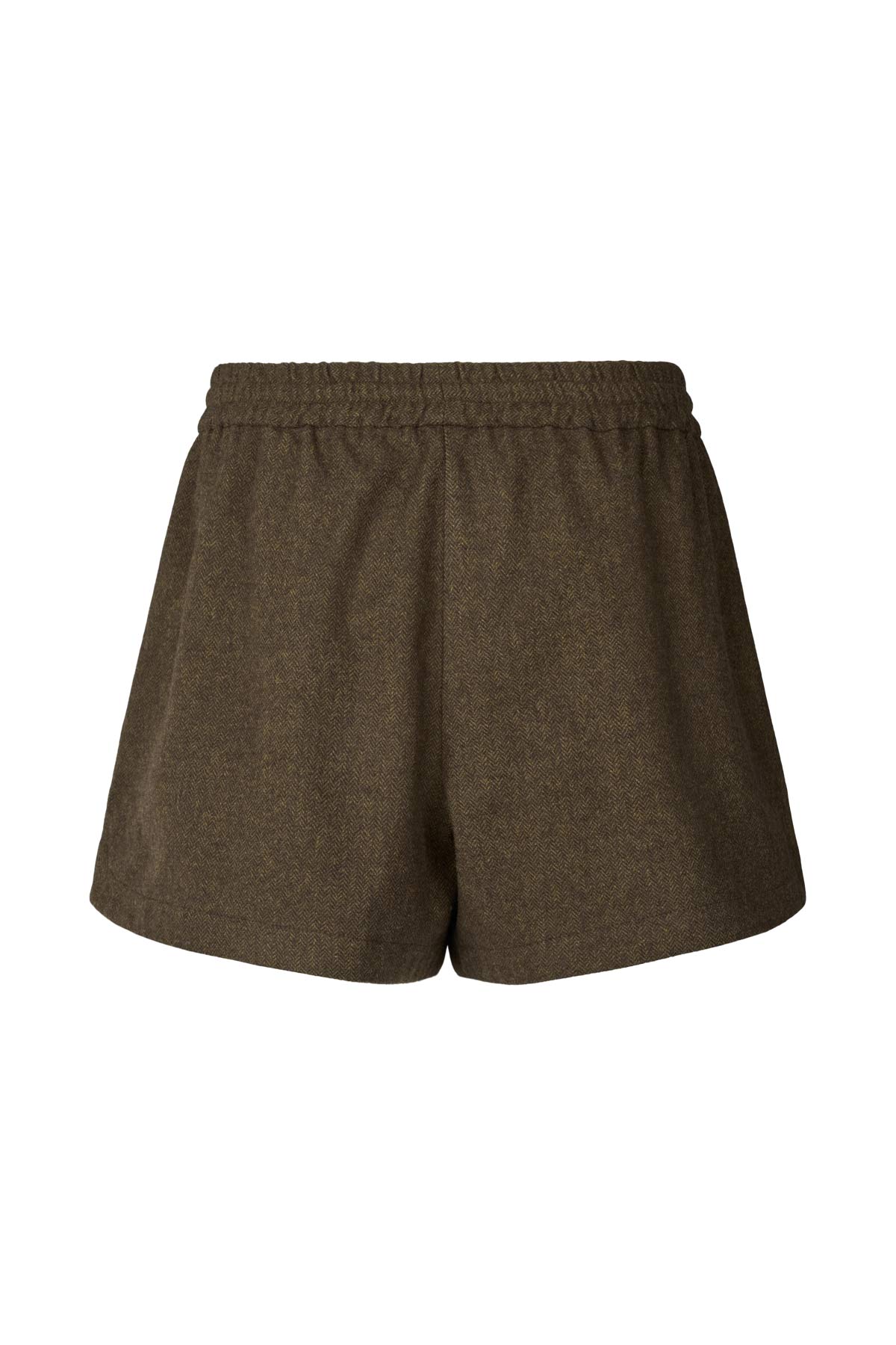 Olu - Mini herringbone shorts I Dark brown 6 - Rabens Saloner - DK