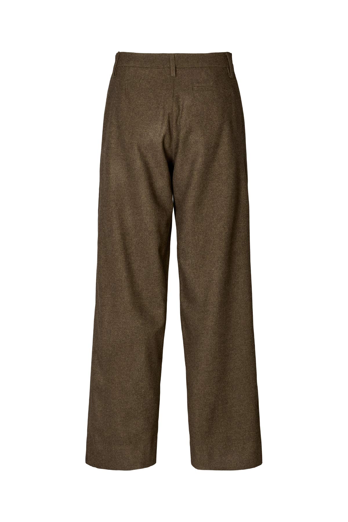 Kesia - Mini herringbone pants I Dark brown 5 - Rabens Saloner - DK