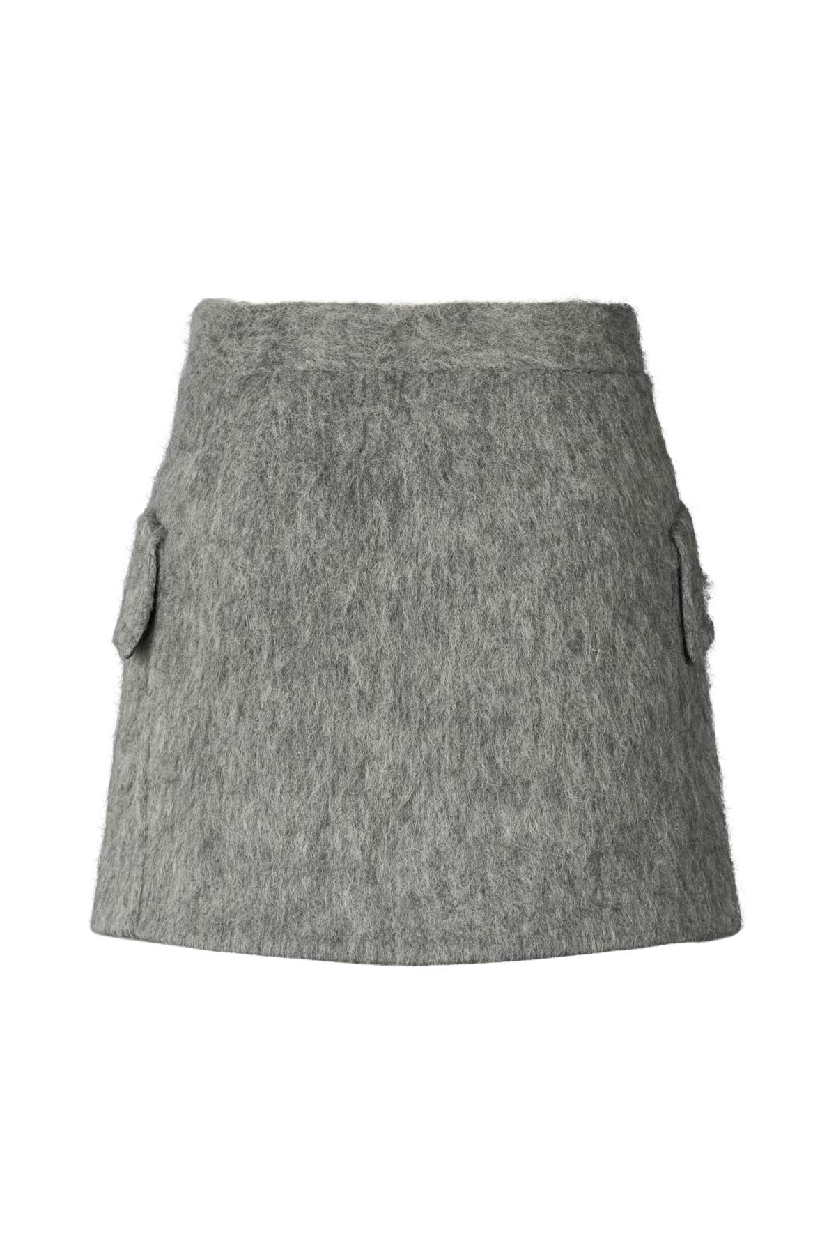 Olympia - Fuzzy skirt I Grey melange 2 - Rabens Saloner - DK