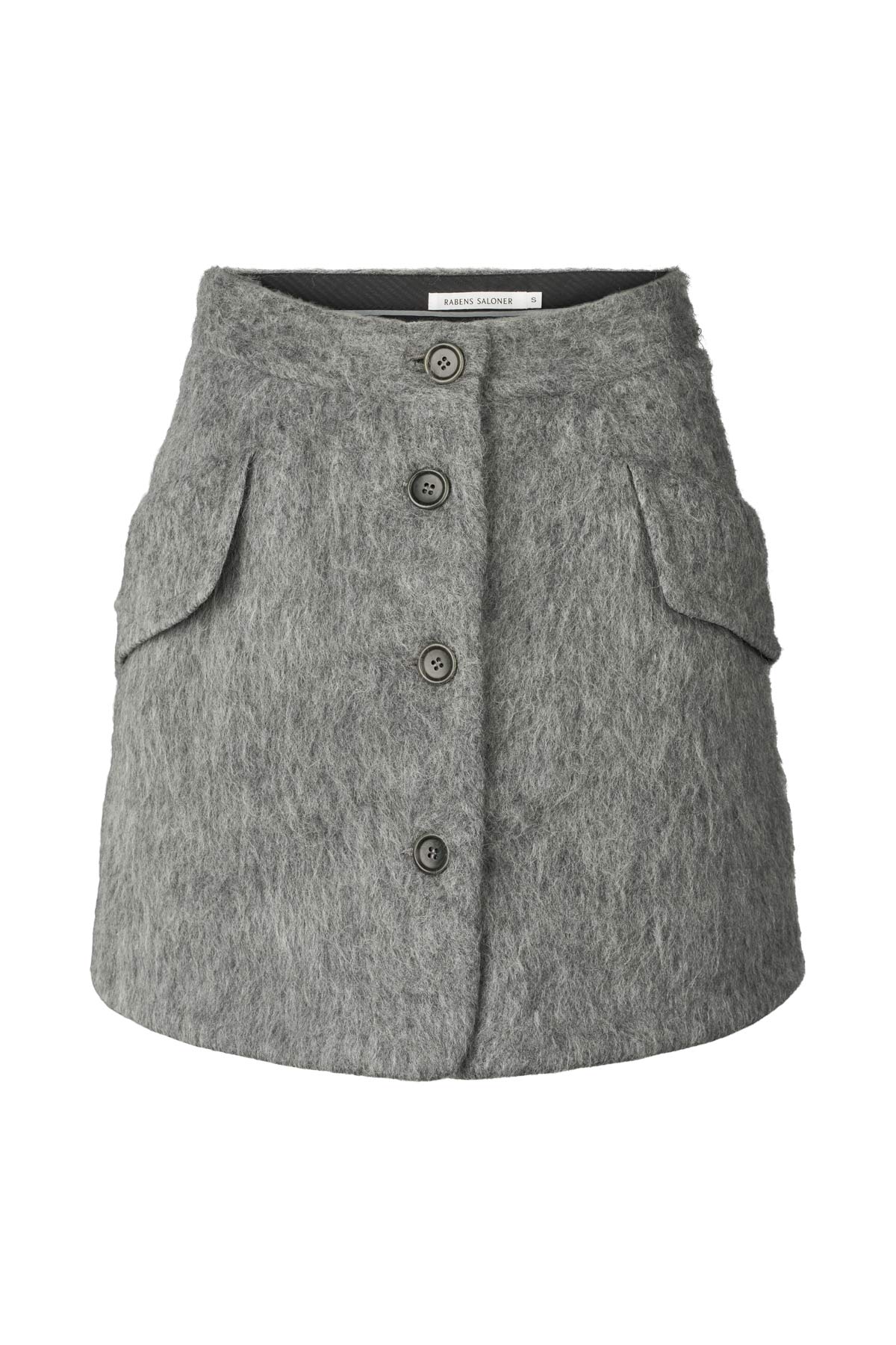 Olympia - Fuzzy skirt I Grey melange Grey melange XS 1 - Rabens Saloner - DK