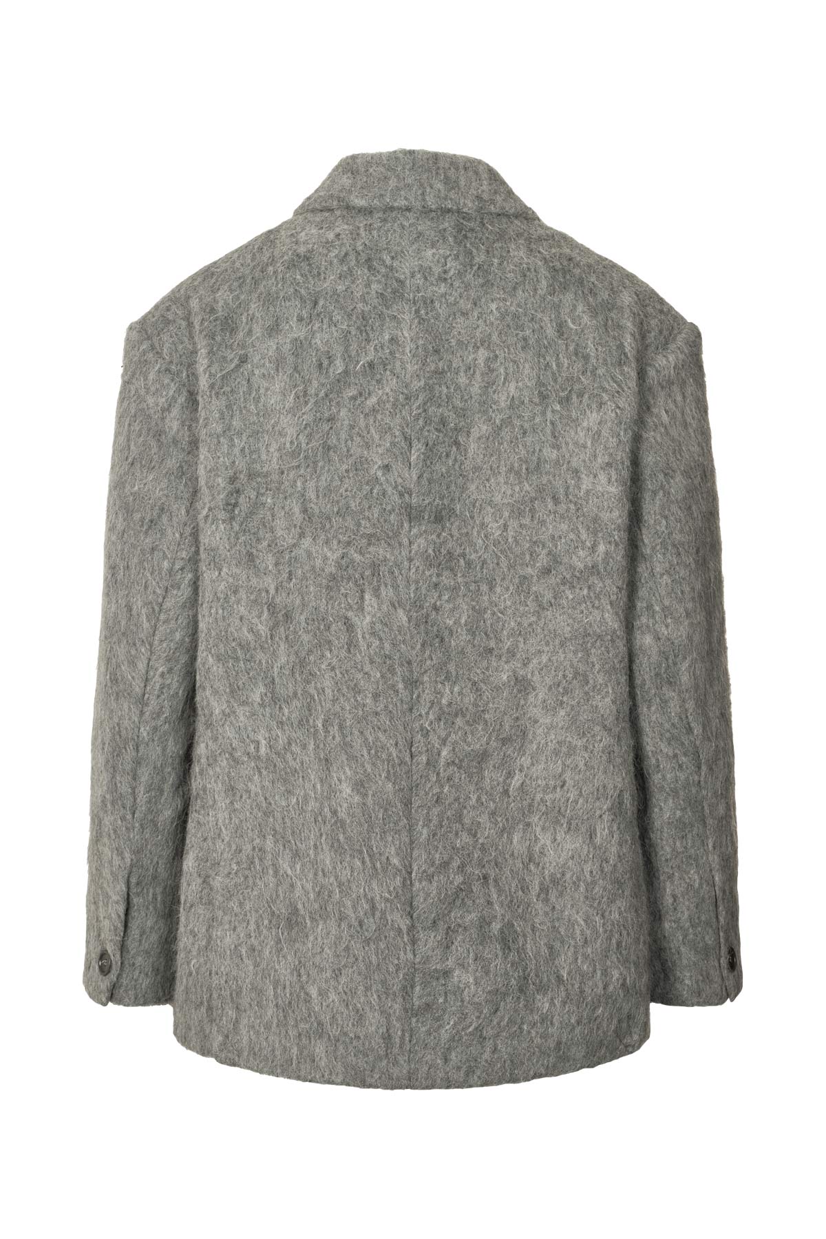 Nyara - Fuzzy jacket I Grey melange 2 - Rabens Saloner - DK