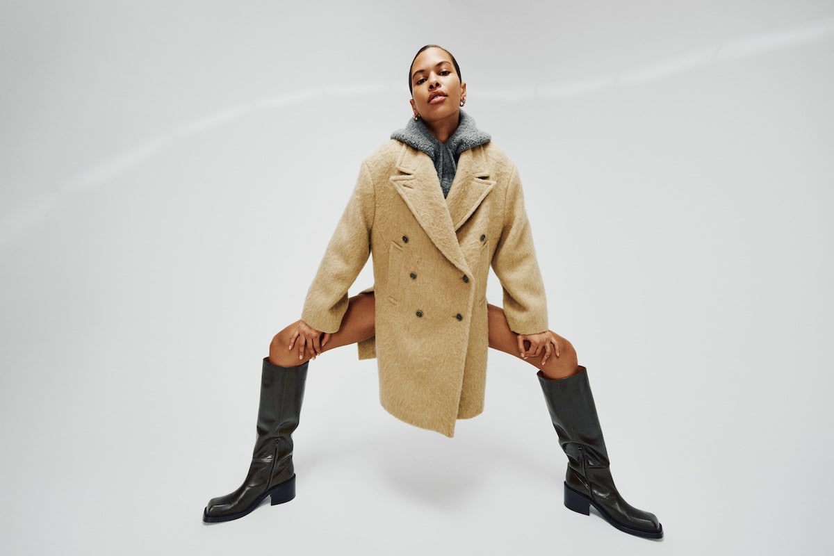 Leanna - Fuzzy oversized coat I Grey melange 6 - Rabens Saloner - DK