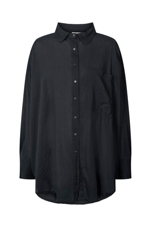 Noah - Cotton oversized shirt I Black Black XS/S 1 - Rabens Saloner - DK